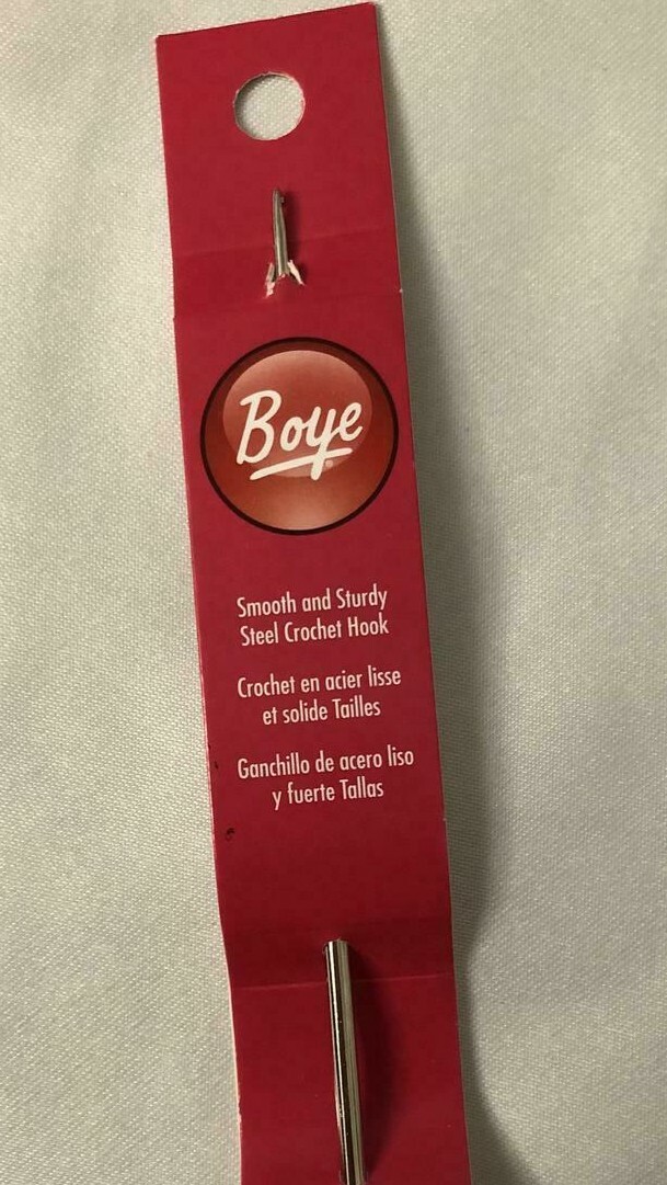 BOYE CROCHET HOOKS, CHOOSE - ALUMINUM  B  TO N,  STEEL  0 - 12, GLIITER H