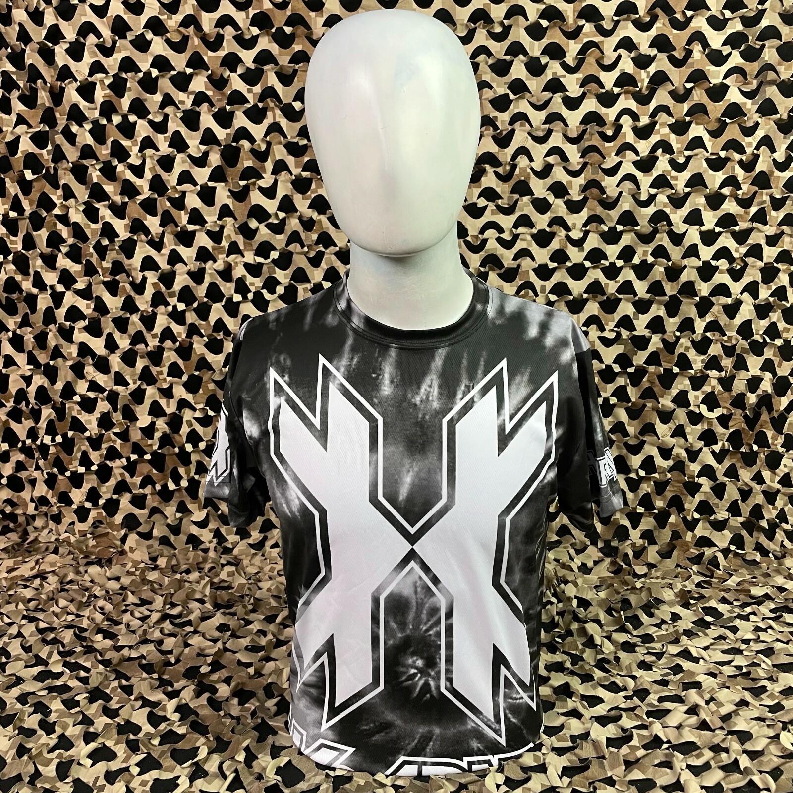NEW HK Army Black & White Tie-Dye Dri Fit T-Shirt - Small