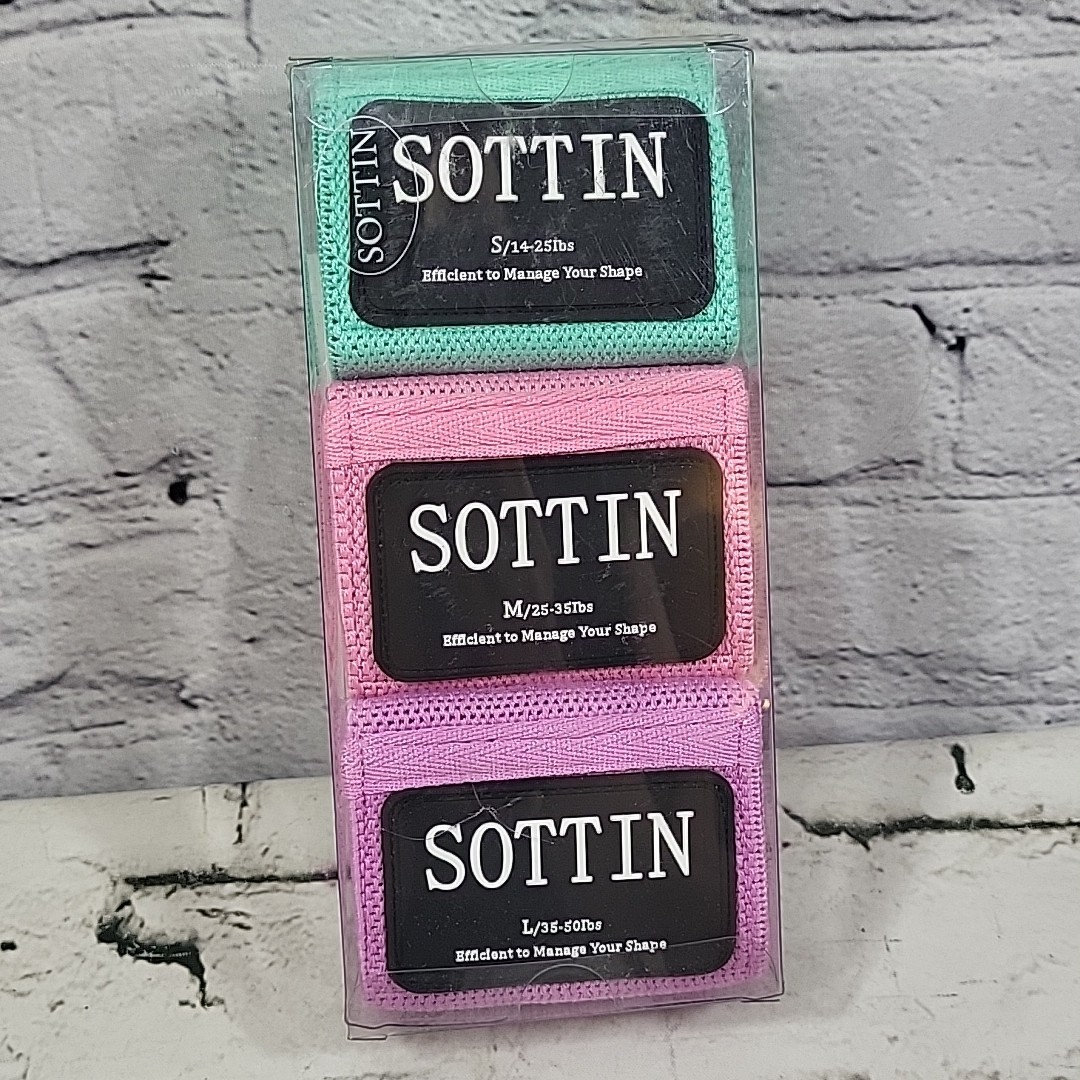 Sottin Hip Resistance Bands - Light - Medium - Heavy  (Set Of 3) - New
