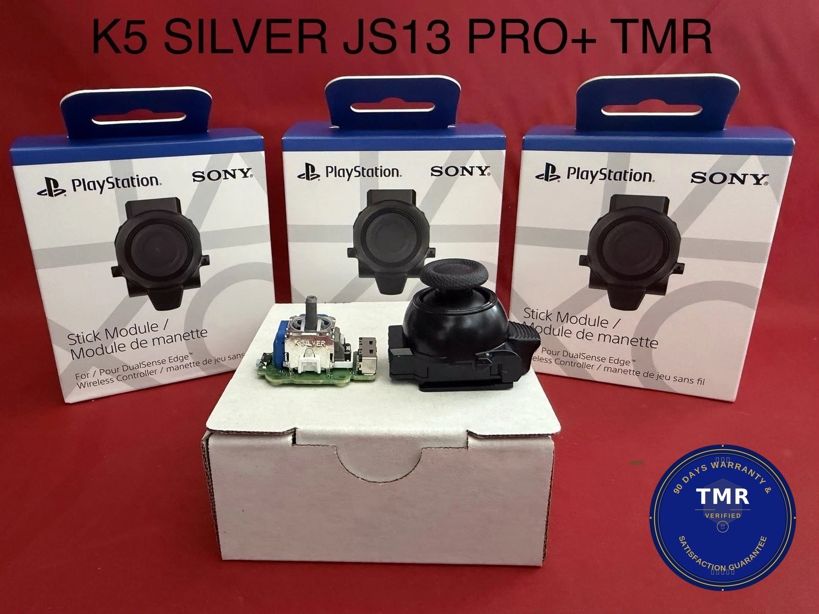 Sony PS5 DualSense Edge Module W/UPGRADED K5 Silver JS13PRO+ TMR Stick UNLOCKED