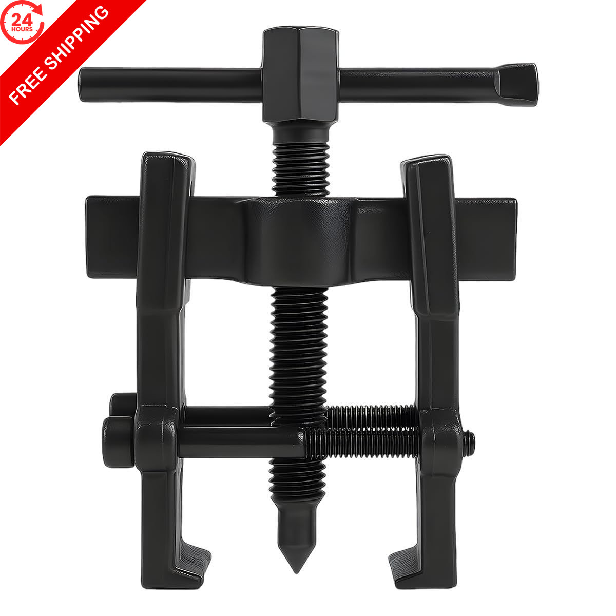 KPFILEH Two Jaw Bearing Gear Puller, 2'' Carbon Steel Adjustable Black, Black