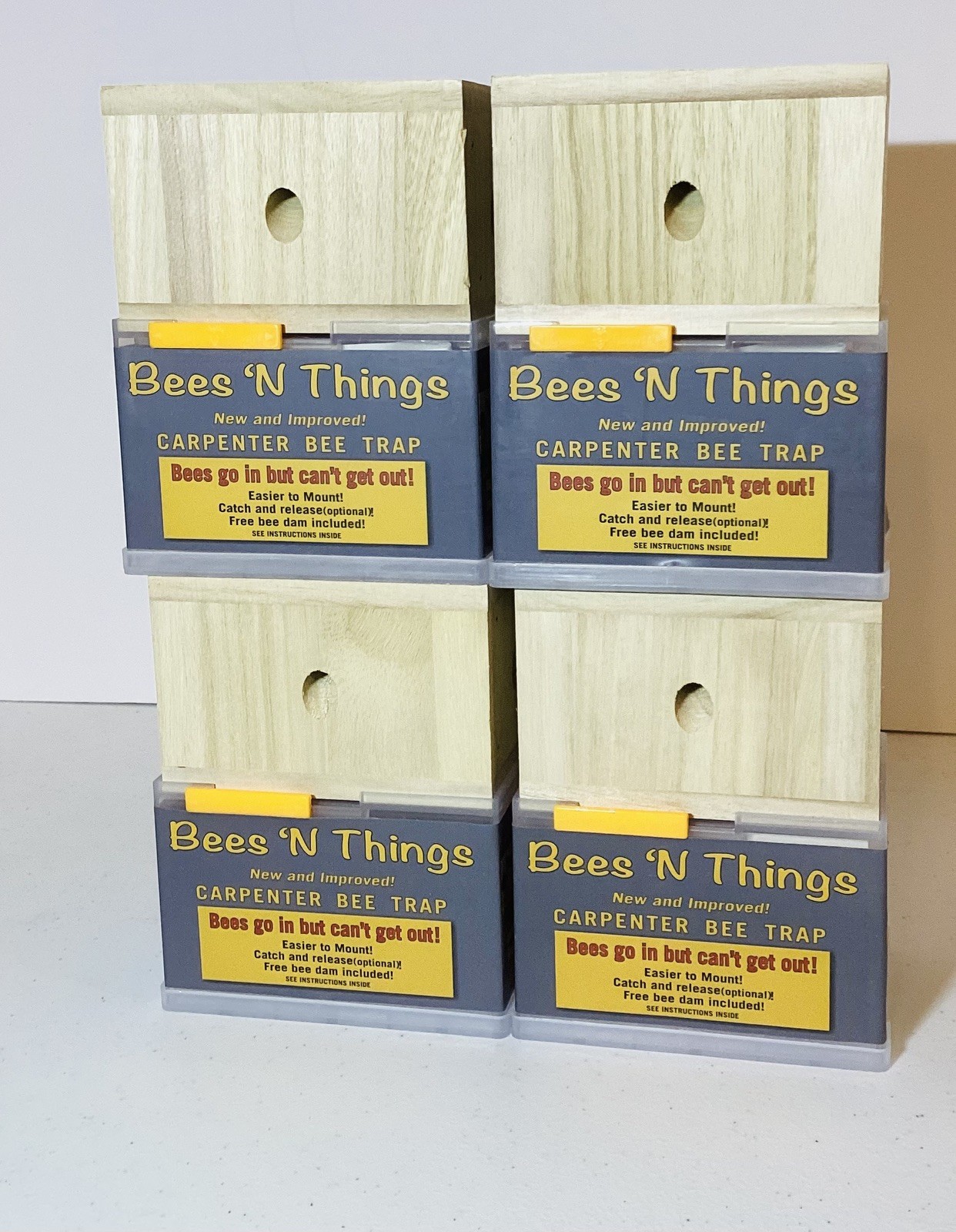 New Bees 'N Things Outdoor Carpenter Bee Traps - Lot of 4