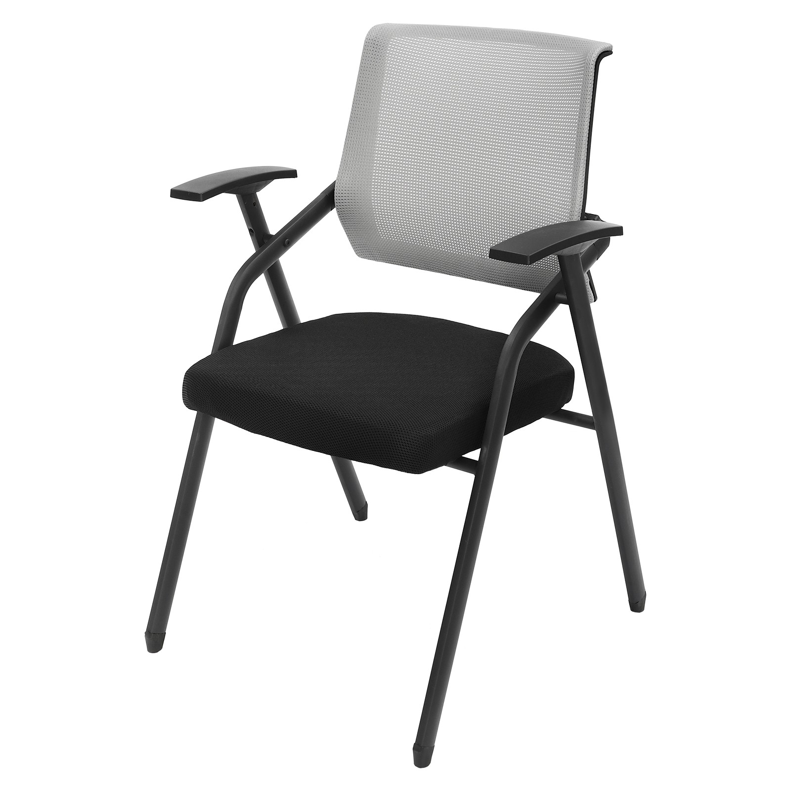 2PCS Office Reception Guest Chairs 220kg Capacity Folding Chair Grey Guest Chair