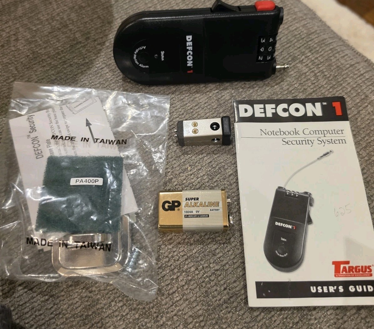 NEW Targus PA400 Defcon 1 Notebook Luggage Alarm Computer Security System