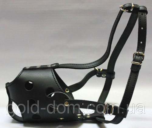 Genuine Leather Dog Muzzle German Shepherd Black Brown. Made in Europe. QW/7