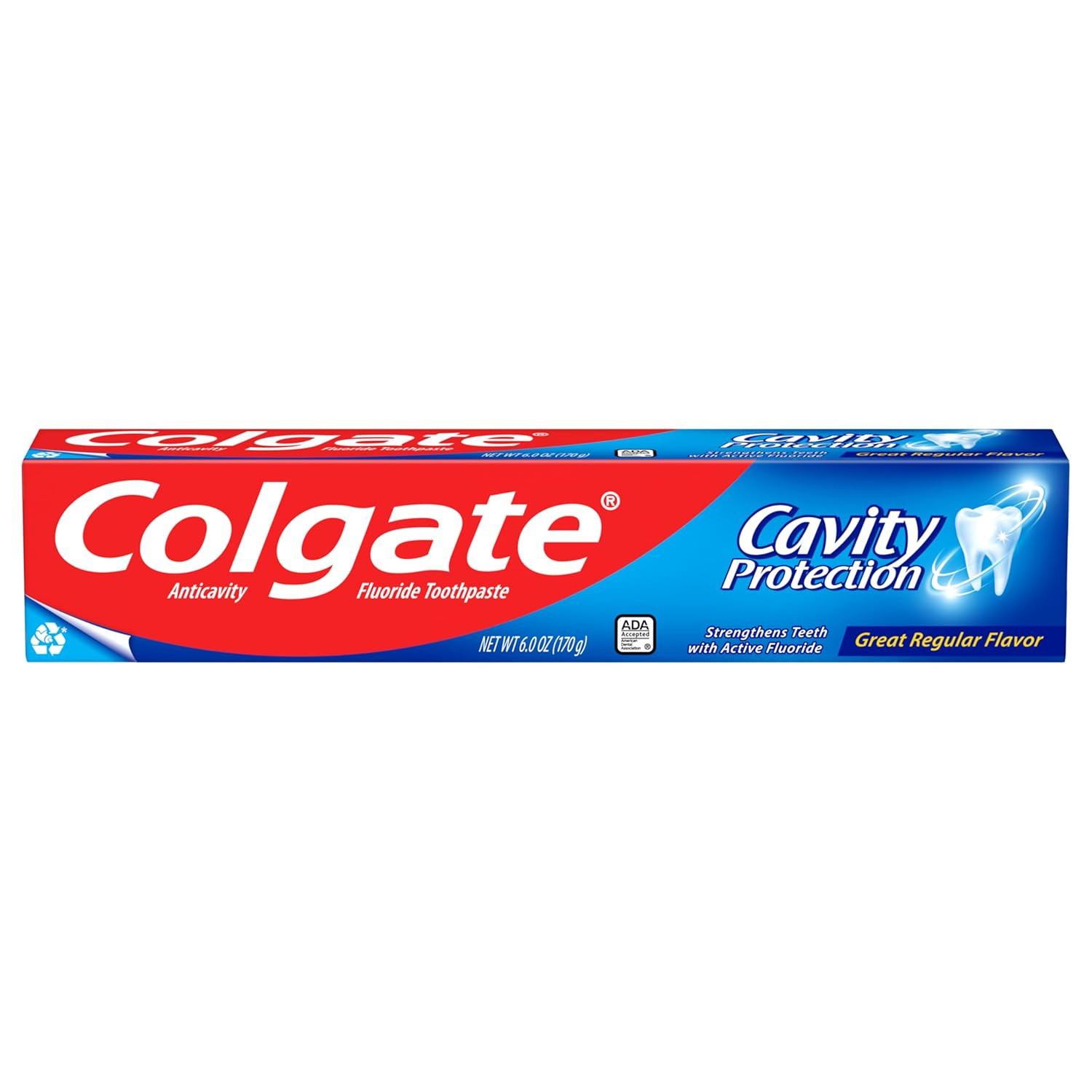 Colgate Cavity Protection Toothpaste with Fluoride, Minty Great Regular Flavor,