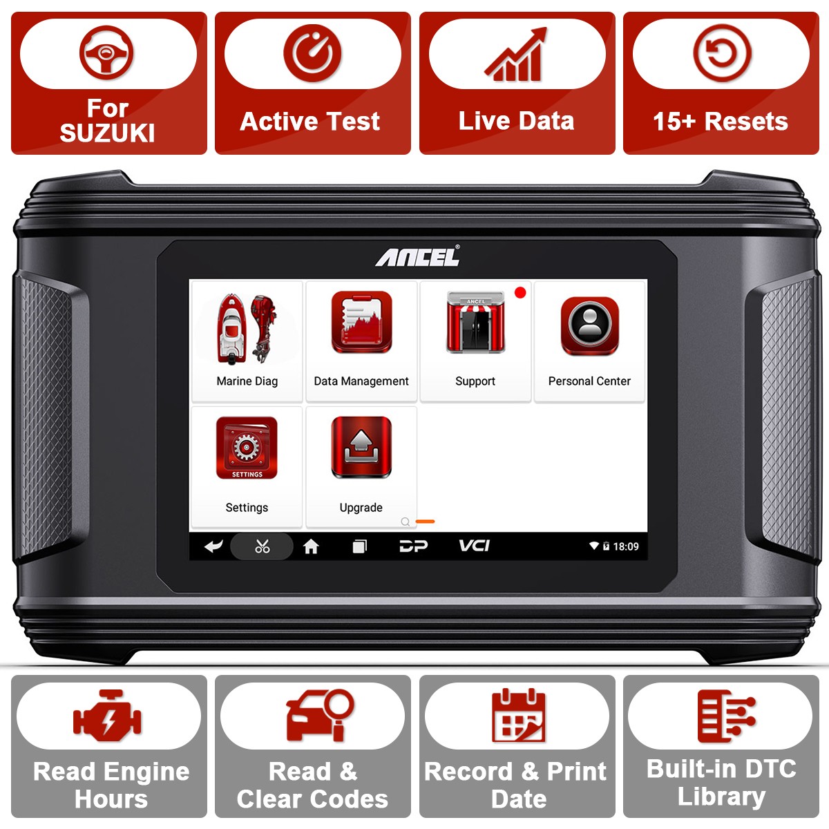 MR500 Intelligent Marine Scanner For Suzuki Watercraft& Outboard Diagnostic Tool