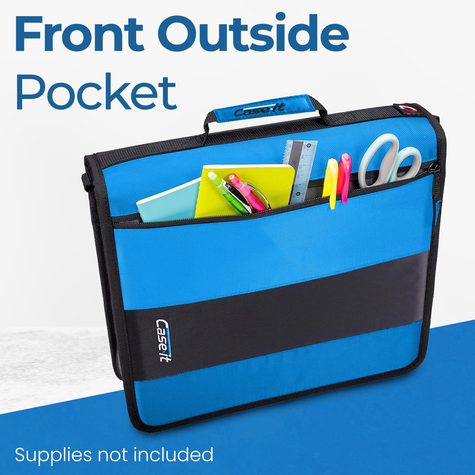 Case It Classic Zipper O-Rings 350 Sheet Capacity Multiple Storage