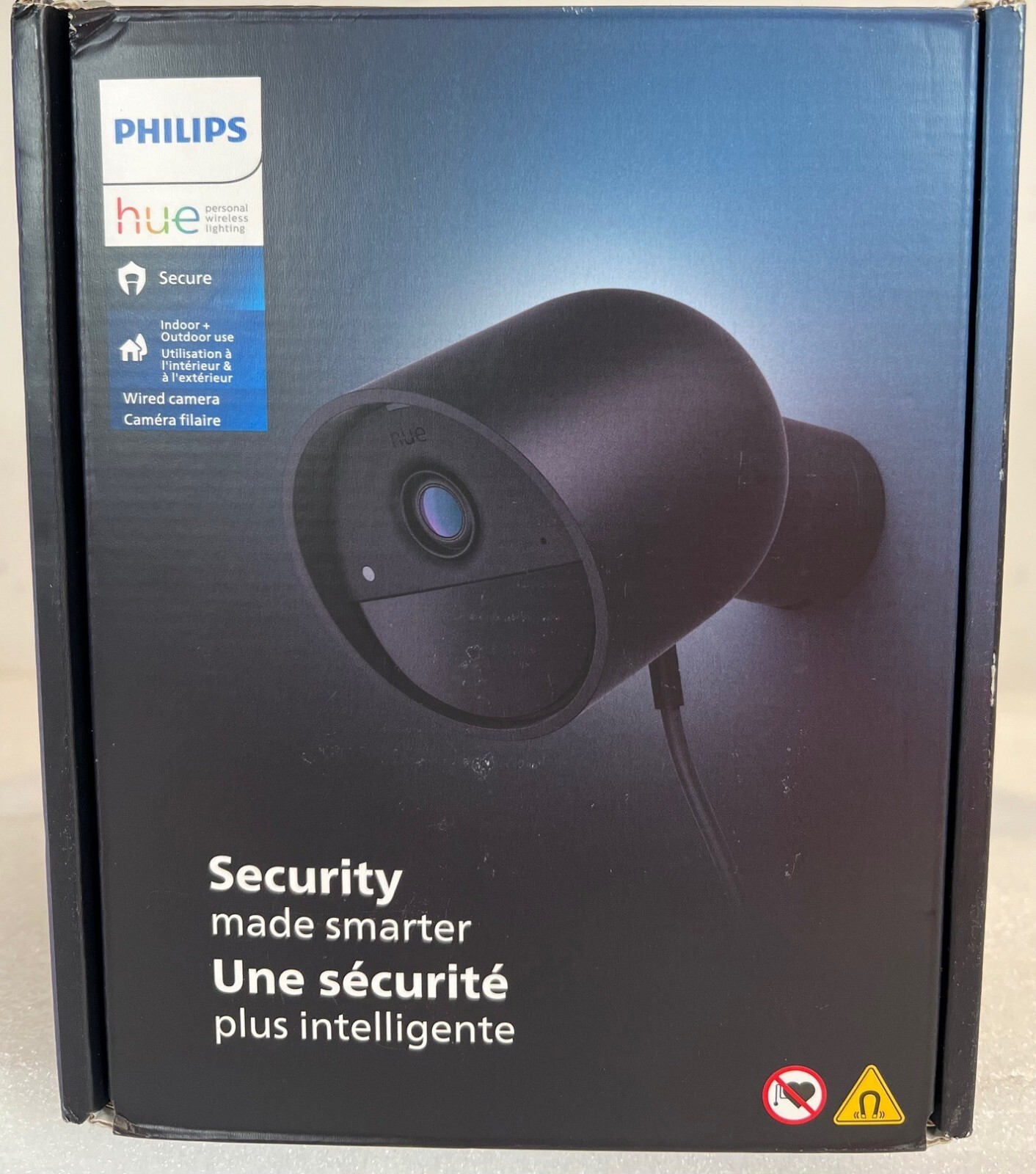 Philips Hue Secure Wired Smart Home Security Camera, Black, 1080P -FREE S/H
