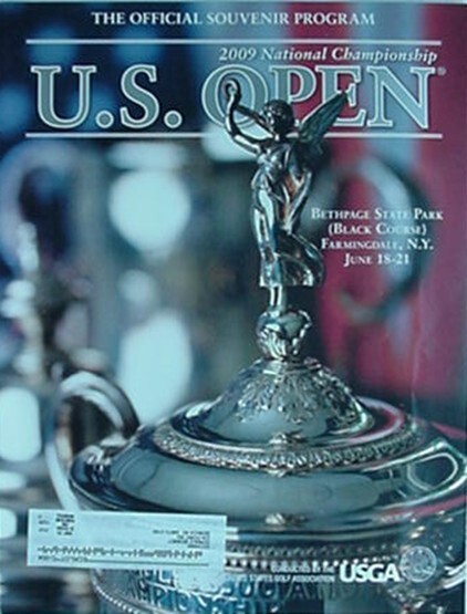 2009 U.S. OPEN OFFICIAL MAGAZINE/PROGRAM, BETHPAGE BLACK (LUCAS GLOVER