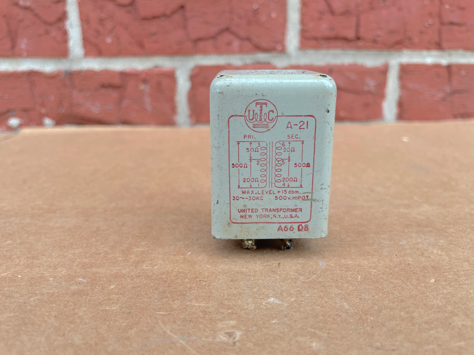 UTC A-21 Transformer Audio Transformer Rare Vintage United Transformer Corp A21