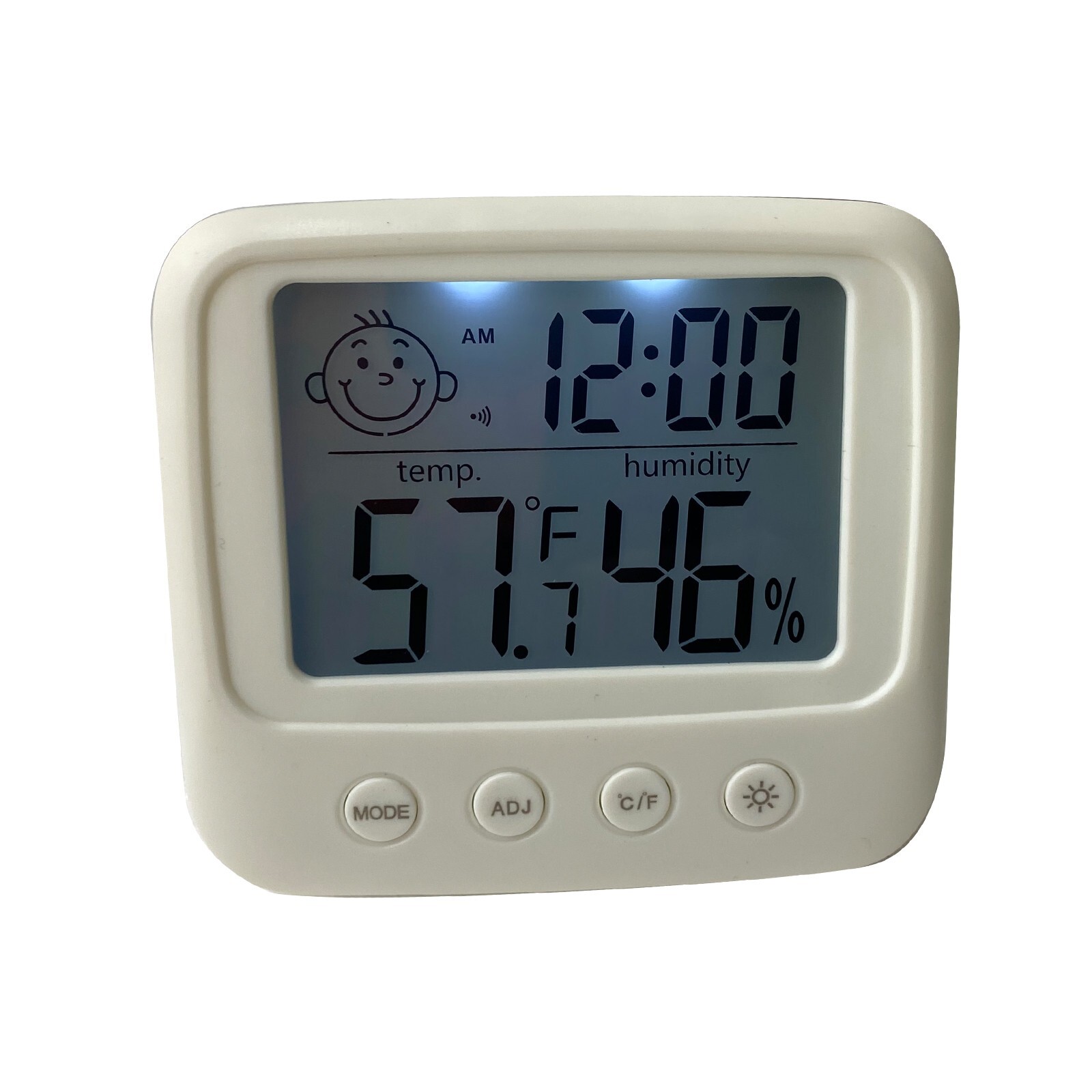 Electronic Thermometer Hygrom Clock with Backlight -50~70°C  Weather Humidity