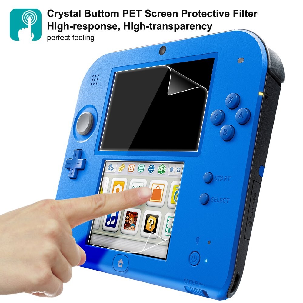 Screen Protector and Stylus Compatible 2DS, AFUNTA 3 Pack (6 2DS_cover+stylus