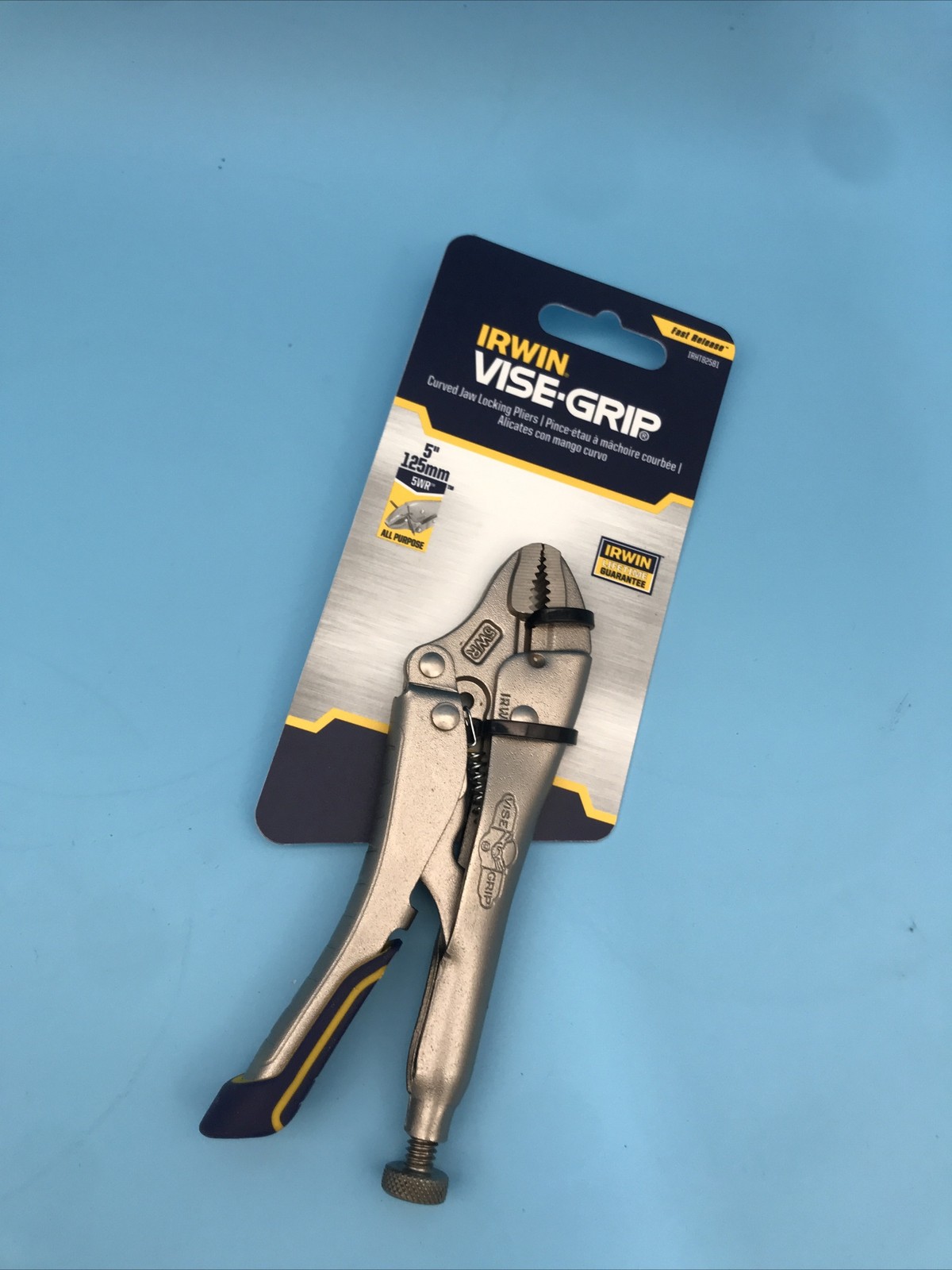 New IRWIN VISE-GRIP Premium Locking Pliers 5 Inch Curved Jaw 5WR CHN IRHT82581