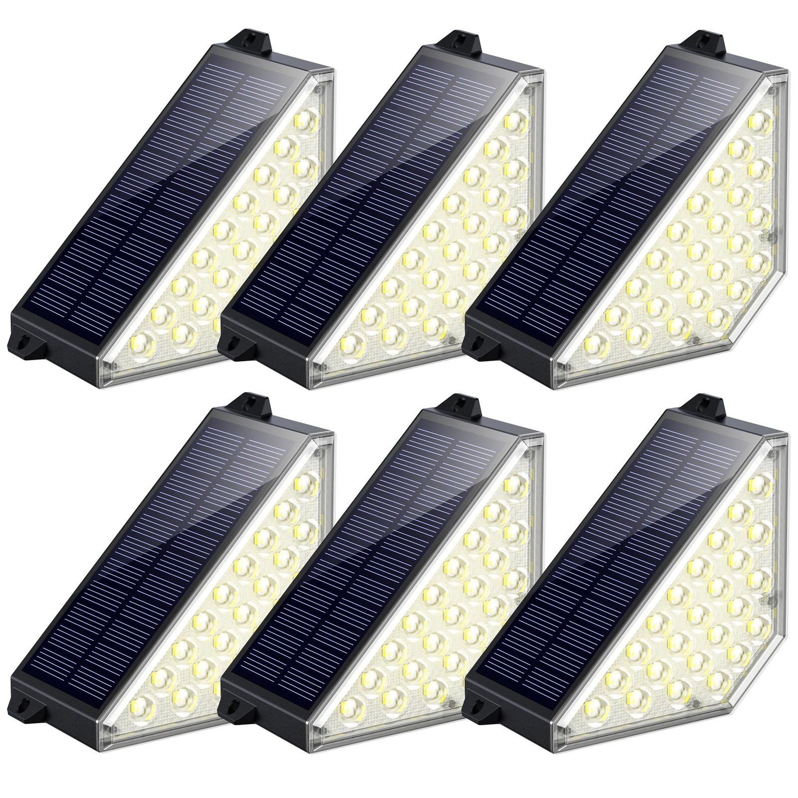 TECKNET Solar Step Lights for Outside, Warm White Solar Stair Lights 6 Pack |...