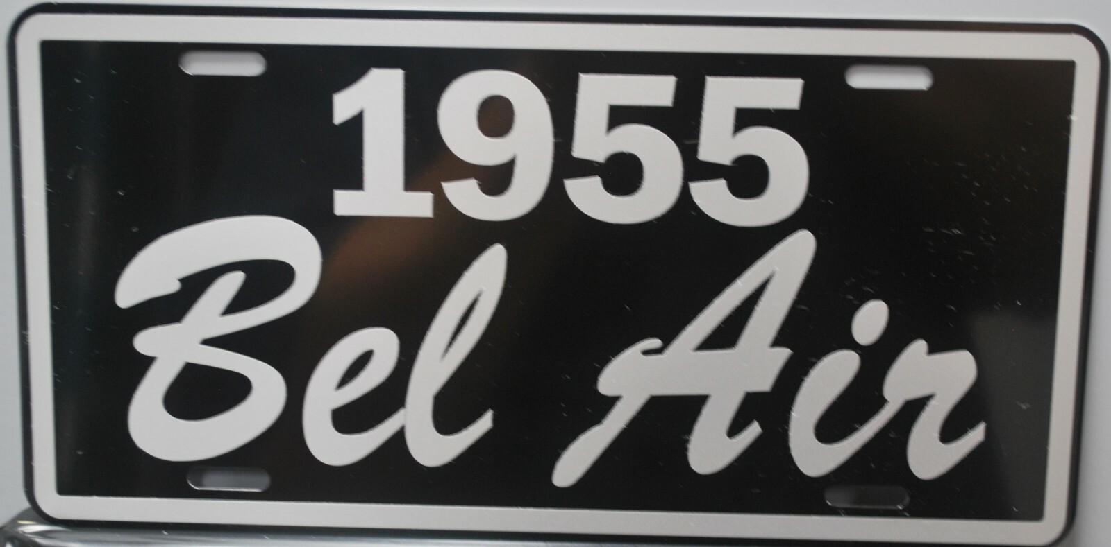 1955 55 BEL AIR Metal License Plate Chevy Gasser Hot Rod Classic Custom Cruiser