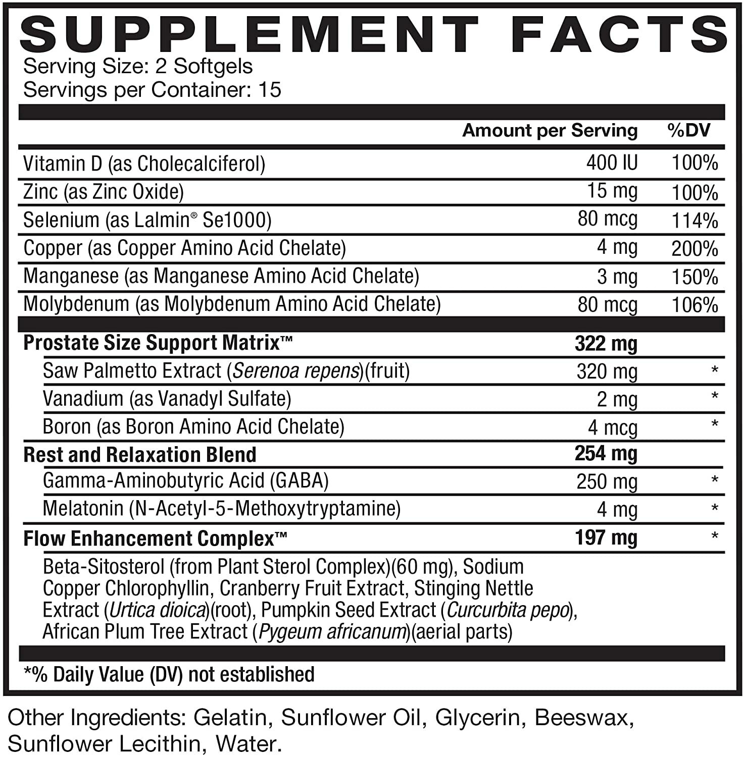 Force Factor TruFlow Prostate Health Support Supplement Men - Beta Sitosterol