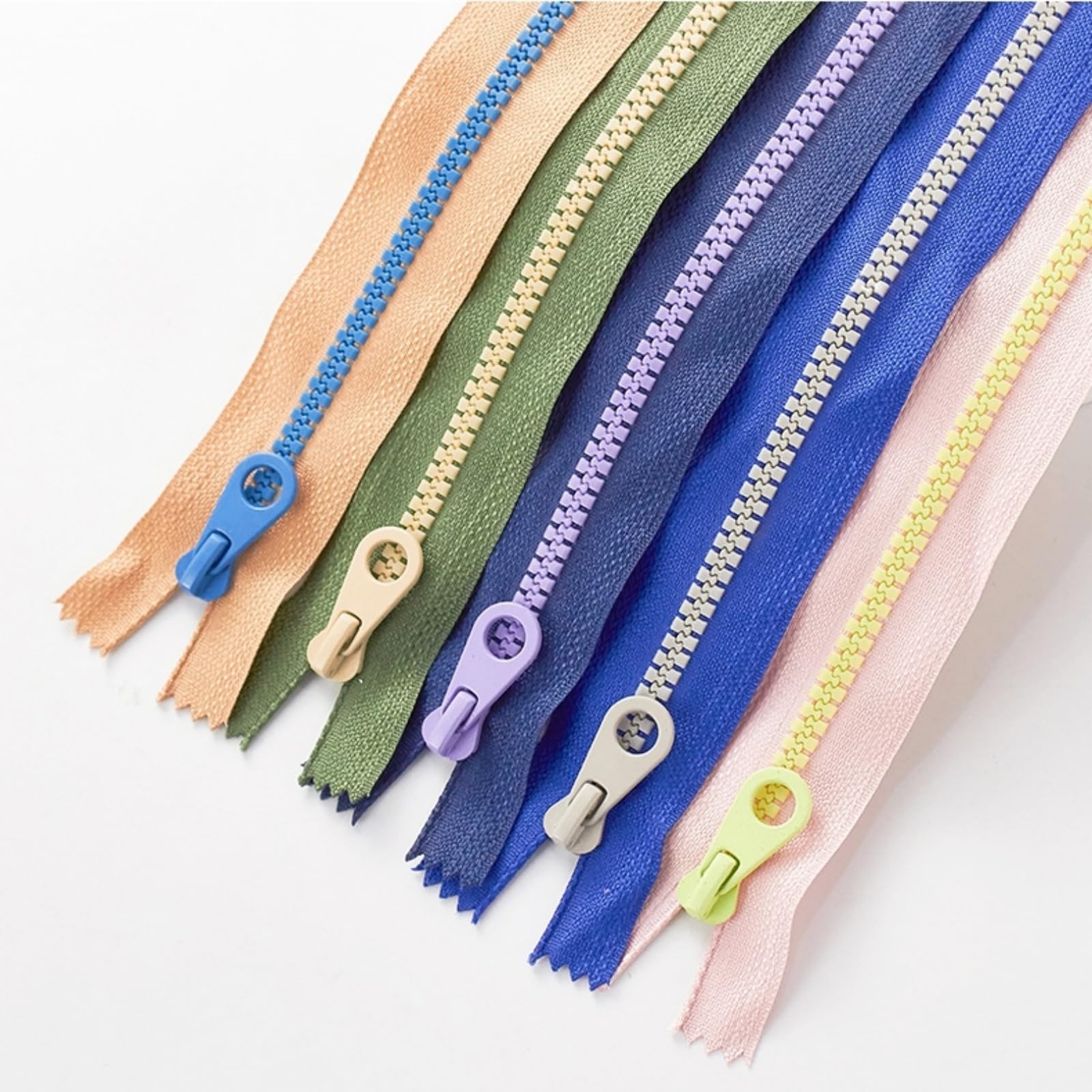 8 PCS 30cm 11.8in 5 Close-end Resin Plastic Zippers, 8 Colors, DIY Sewing Craft