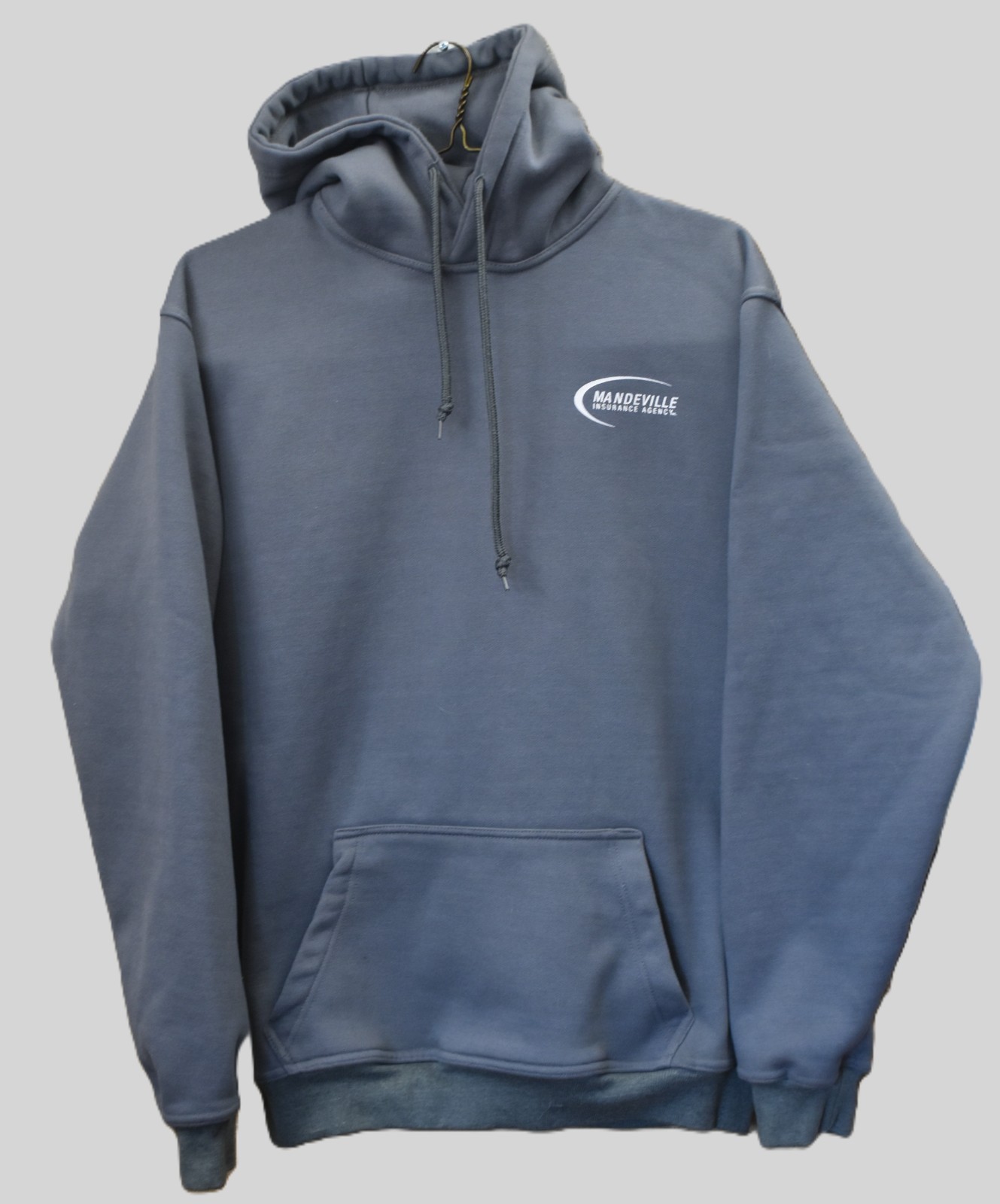 GunDog Hoodie Mens LARGE Gray HEAVY Cotton Blend Pullover Sweatshirt Ins Co Logo