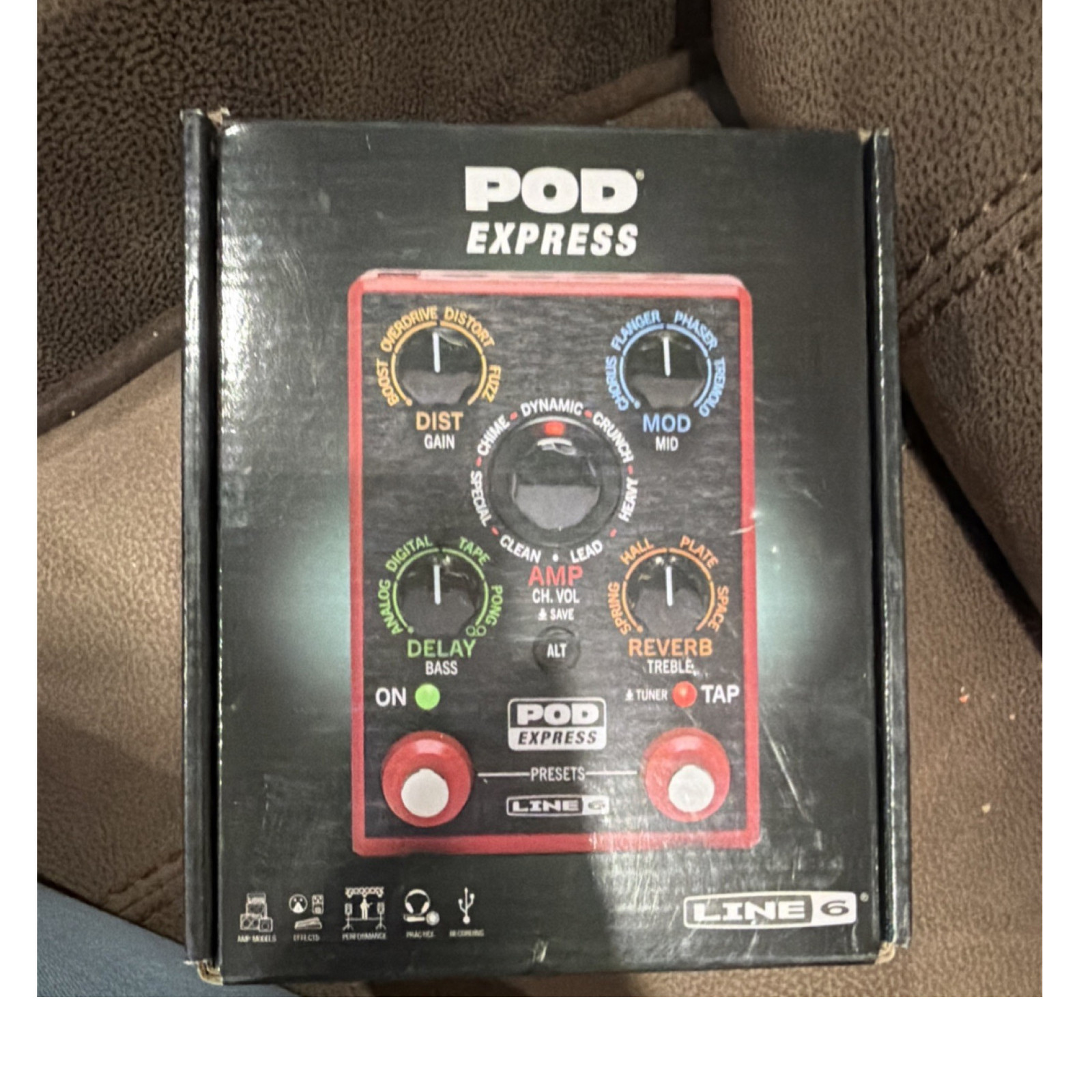 Line 6 POD Express Ultra-Compact Amp & Effects Processor for Guitar