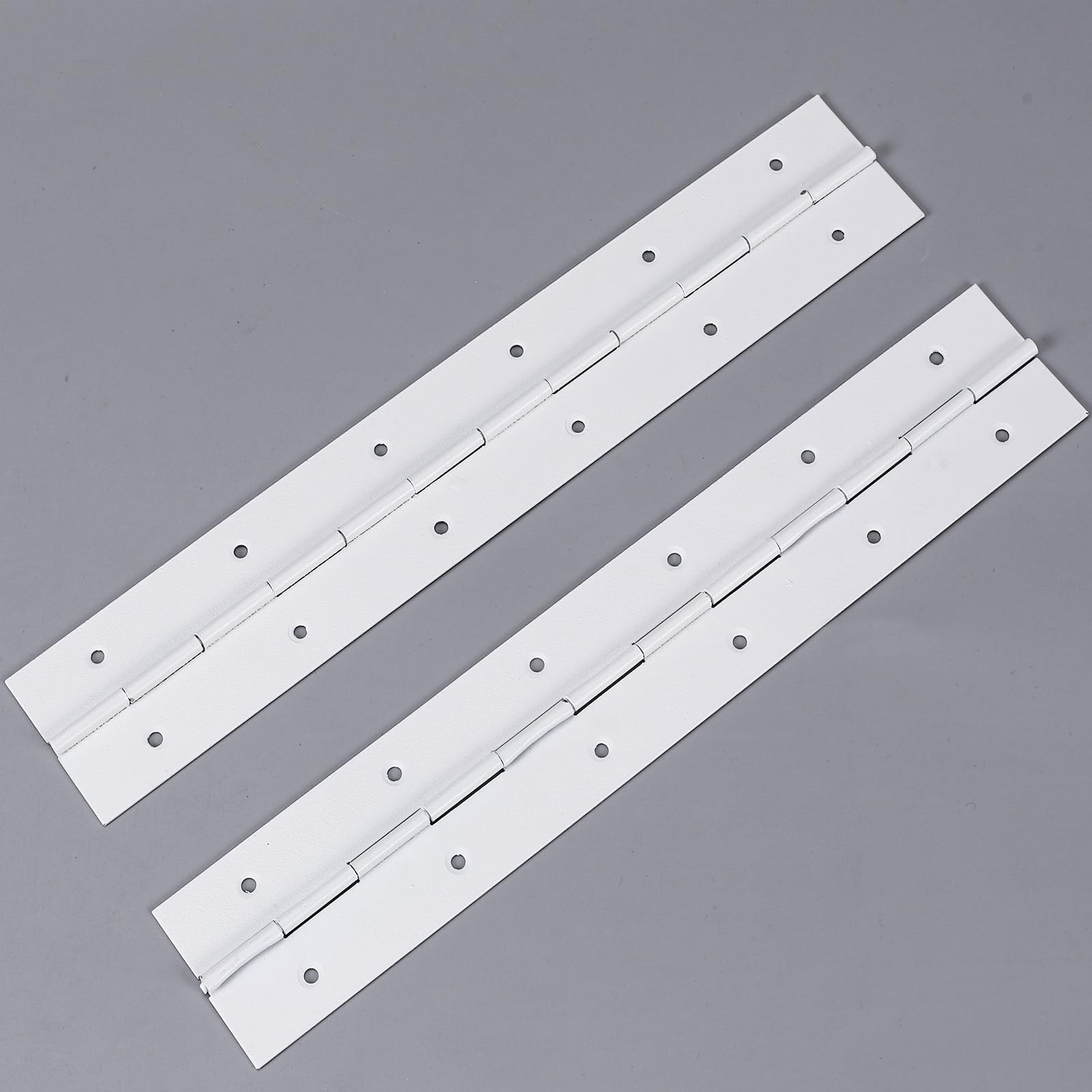 2 Pack 12-Inch White 304 Stainless Steel Piano Hinge, 0.05 Thick, 2 Width