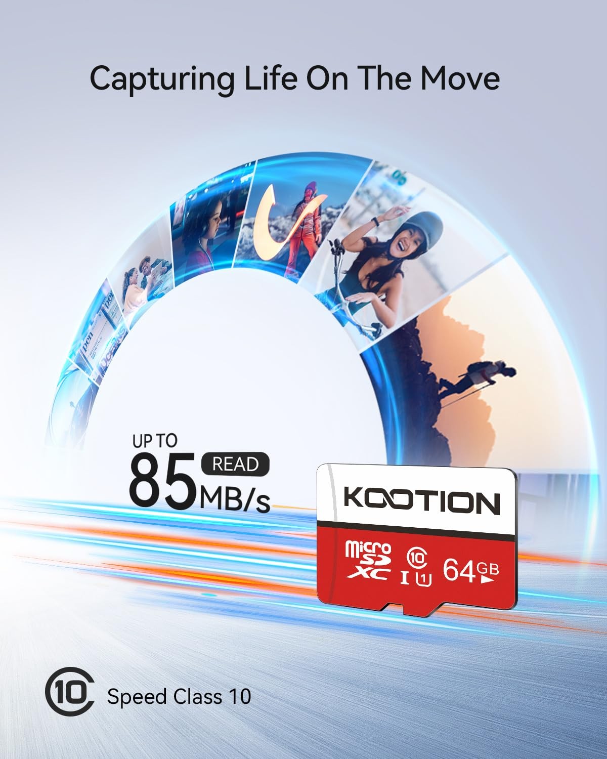 64GB Micro SD Card 2 Pack, Micro SDXC Memory Card Class 10 Micro SD Cards UHS...