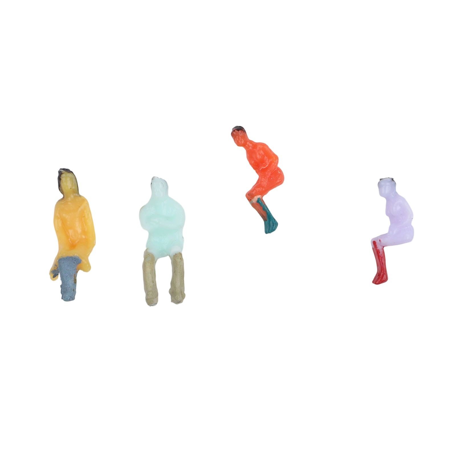 100pcs 1:100 Scale Sitting Painted Figures Model People Passengers All Seated