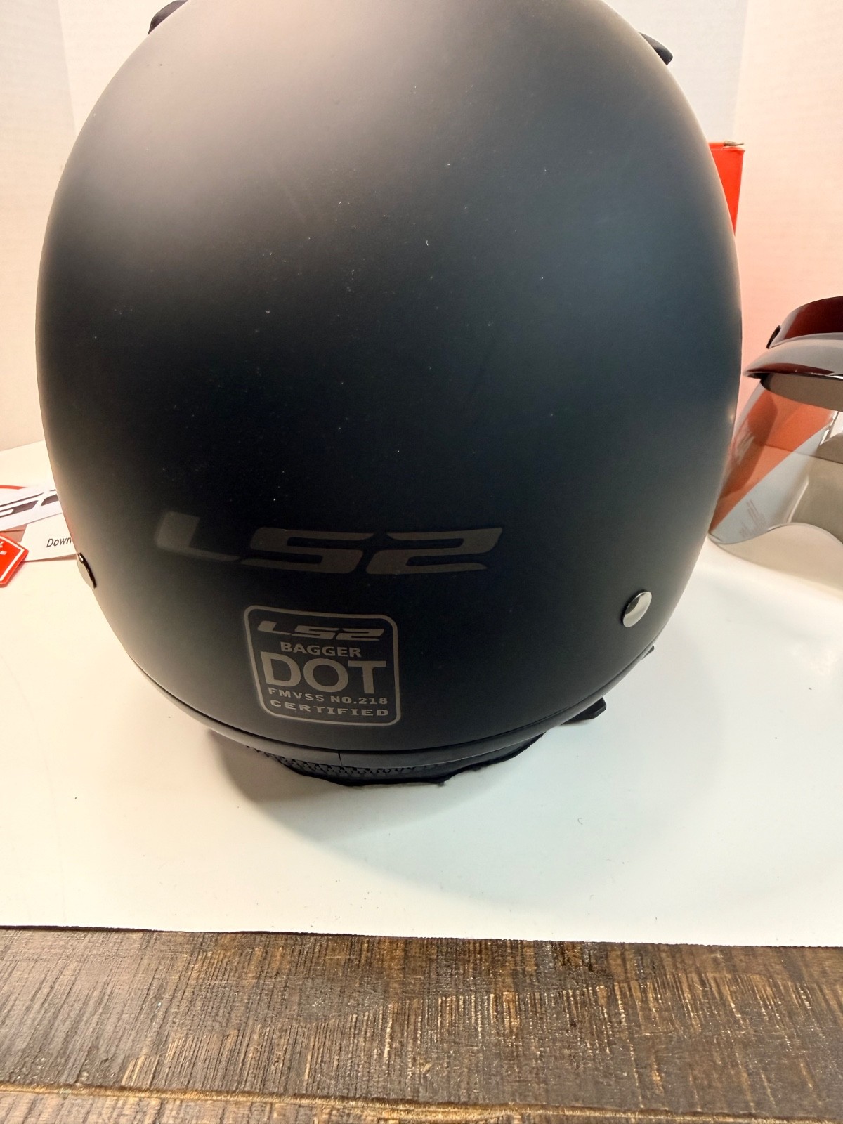 LS2 Bagger Half Helmet Matte Black XS w/ Bag & Visor — Open Box