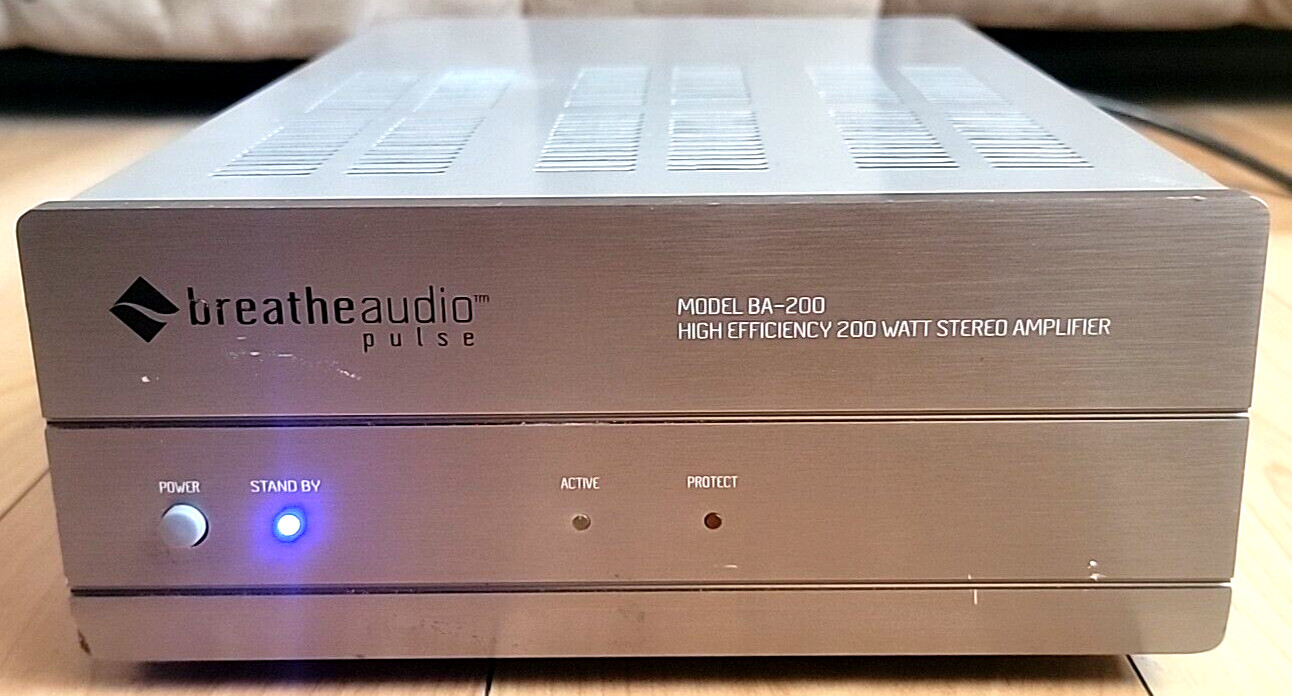 BreatheAudio Pulse BA-200 Amplifier 200 Watts Power High Efficiency Stereo READ
