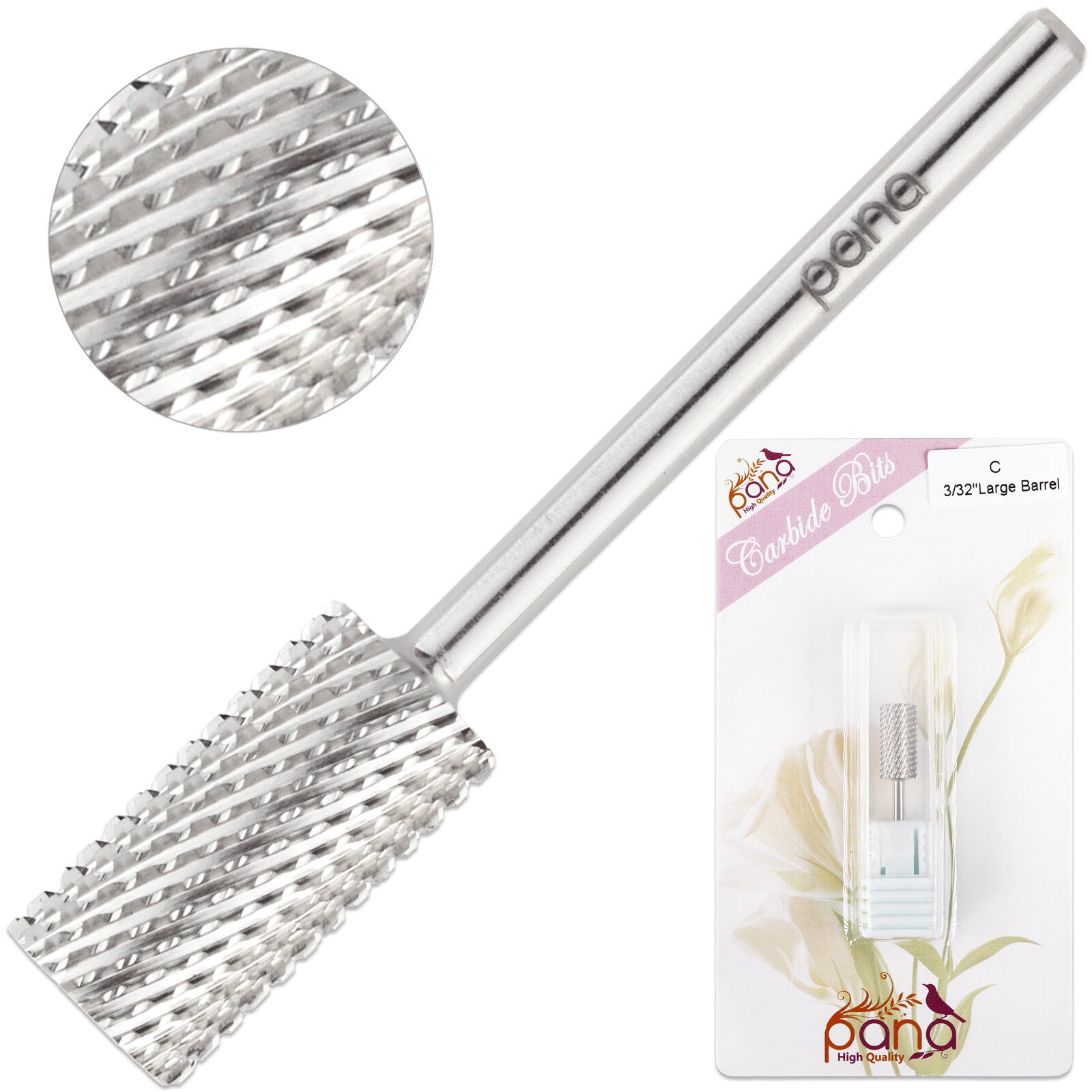 Professional Silver Large Barrel Nail Carbide Drill Bit Coarse Grit