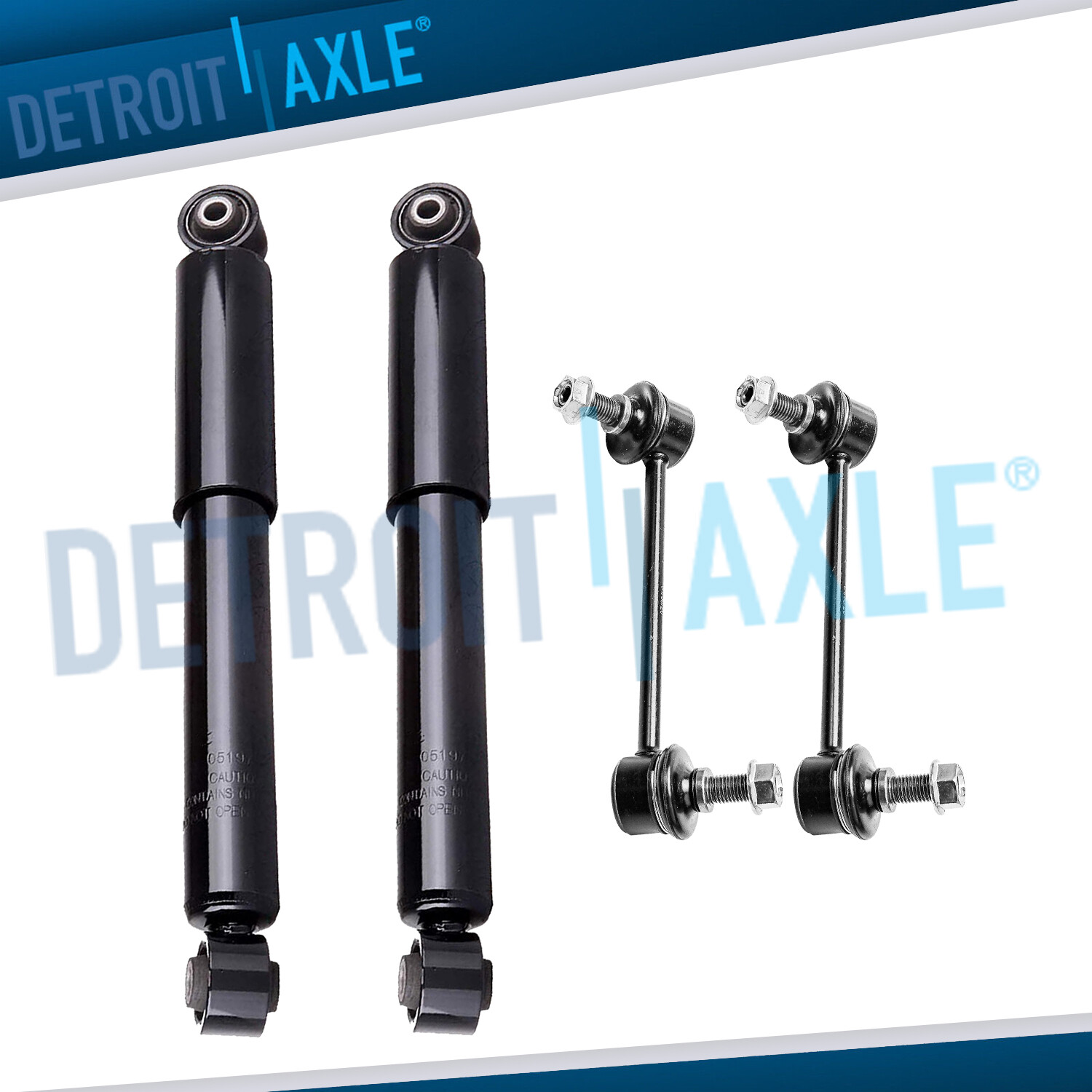 Acura MDX Rear Shocks Absorbers + Sway Bars Links for Driver and Passenger Side