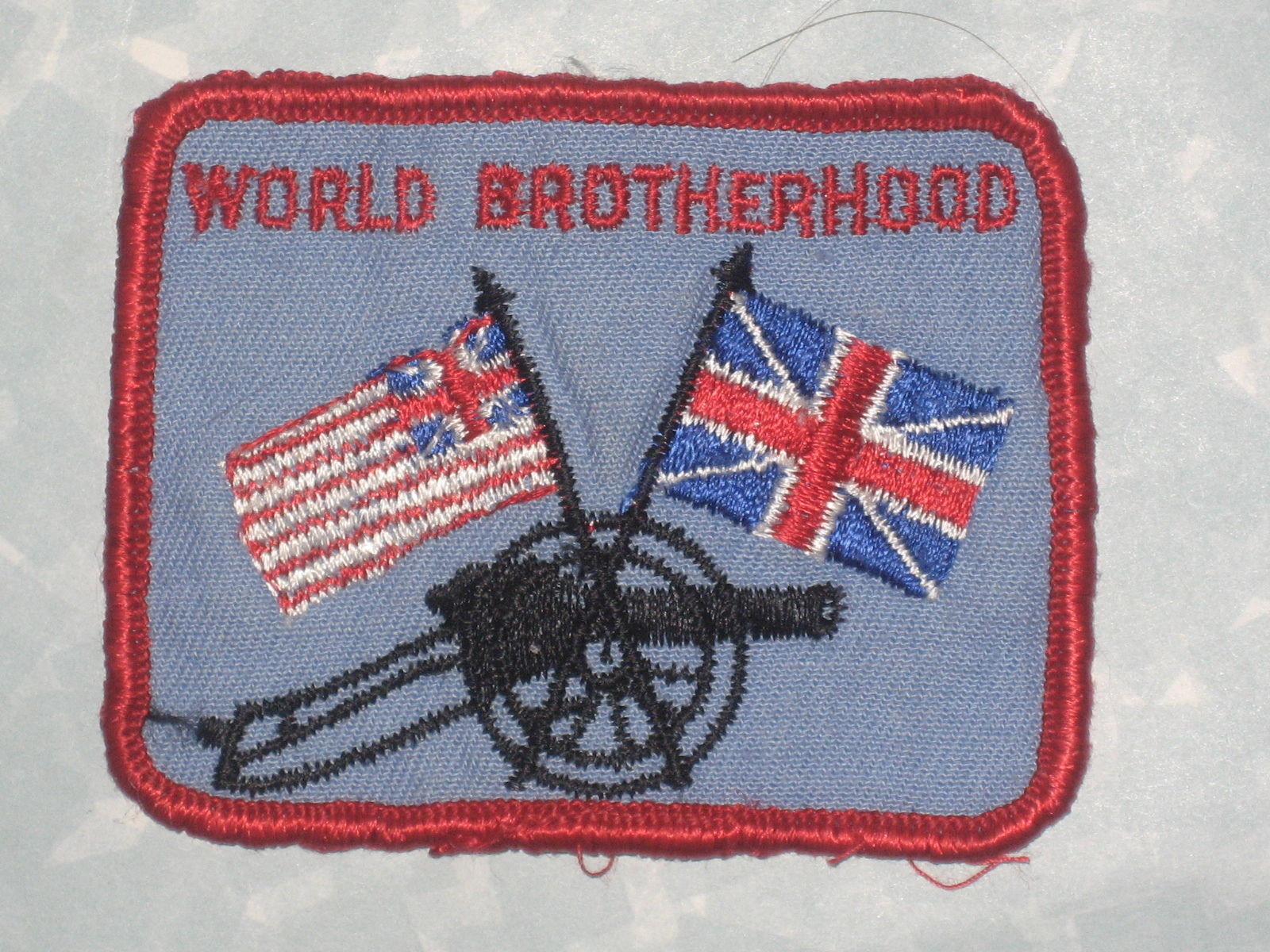 World Brotherhood Patch - United States / United Kingdom 3 1/8" x 2 1/2"