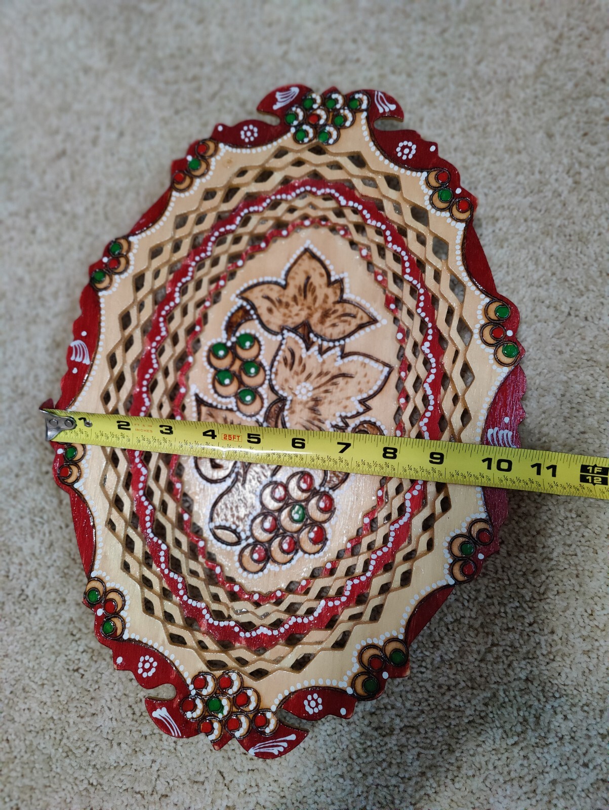 Decorative Handmade / Hand Painted Wooden Decorative Platter