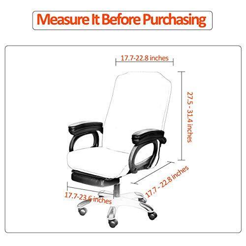 SARAFLORA Office Chair Cover- Large, Black- Removable Computer Chair Cover for
