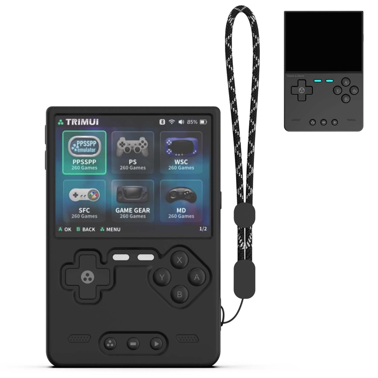 Silicone Case for Trimui Brick Retro Handheld Game Console, Soft Skin Cover f...