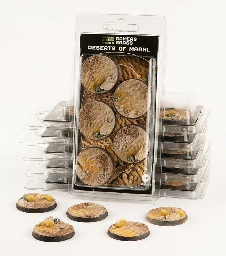 Gamers Grass: Battle Ready Bases: Deserts of Maahl 40mm Round (x5)