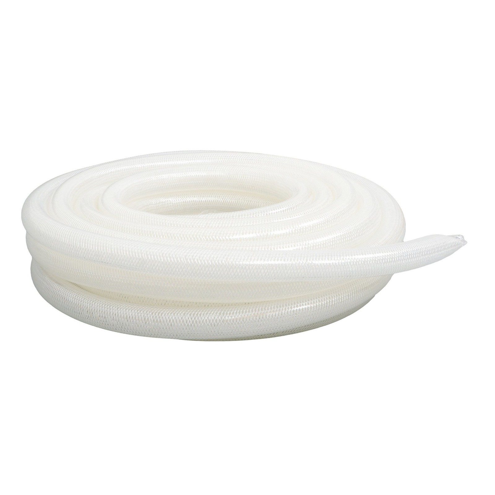 High Pressure 50 Ft Braided Clear PVC Tube Vinyl Tubing 1" × 1-19/64" 10 Bar