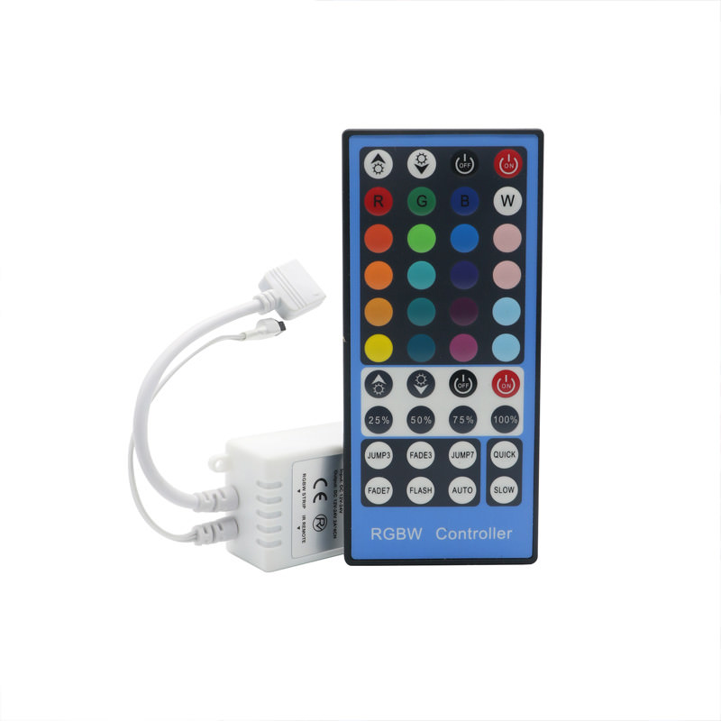 RGBW Controller 40 Keys IR Remote, DC12-24V Input For SMD 5050 LED Strip Light