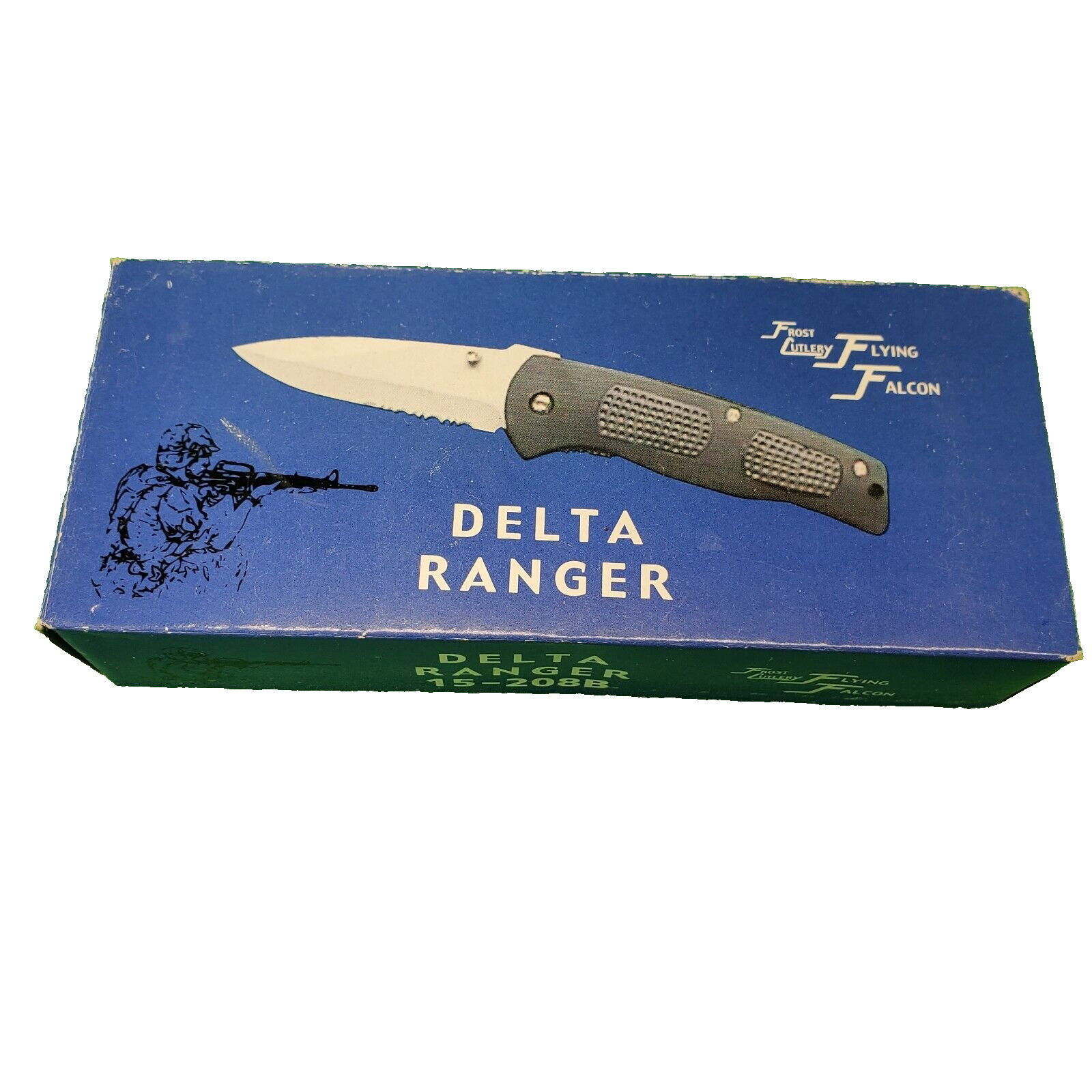 Delta Ranger Stainless Steel Folding Knife With Case Belt Clip Frost Cutlery NIB