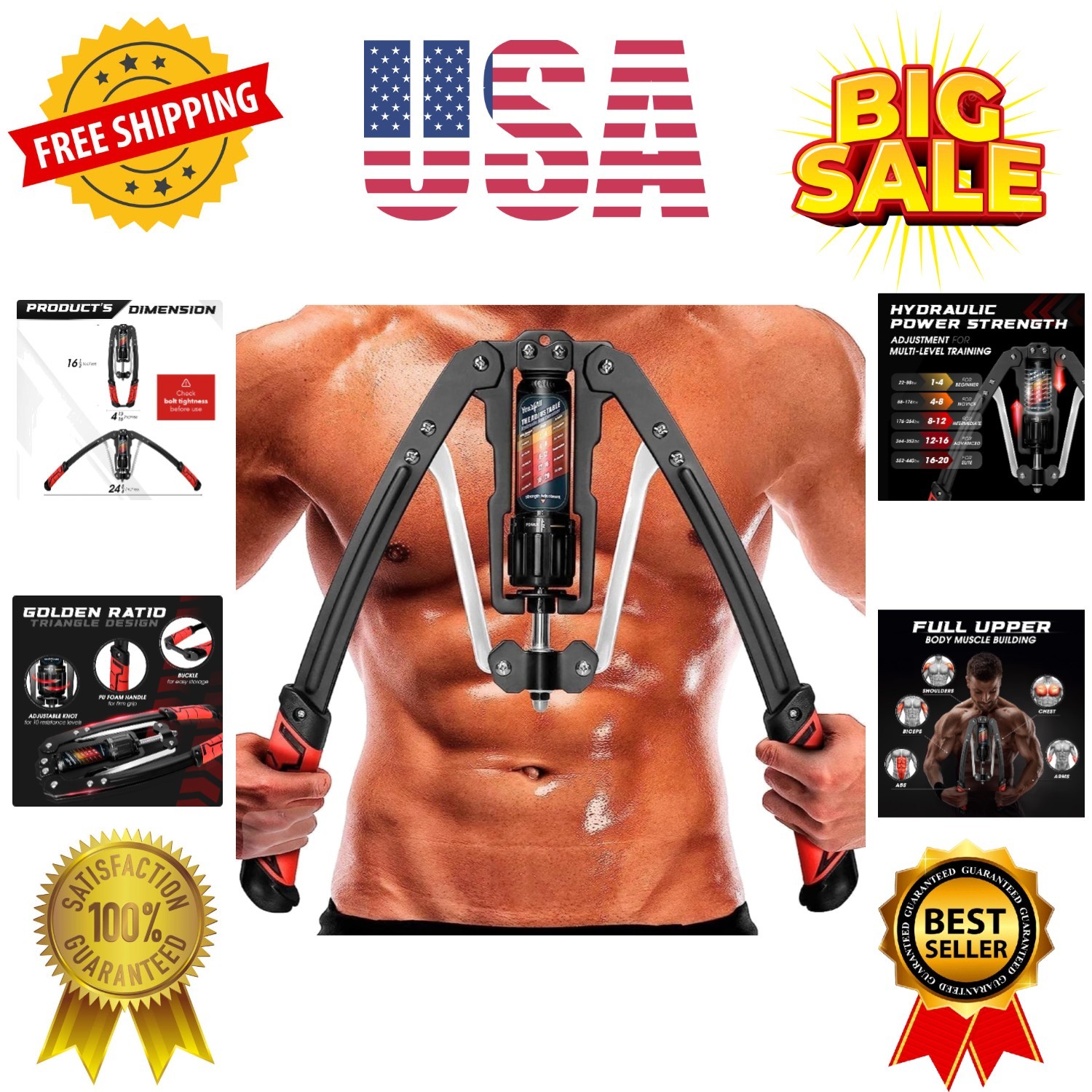 Wrist and Forearm Blaster - Wrist Roller & Forearm Roller for Training, Worko...