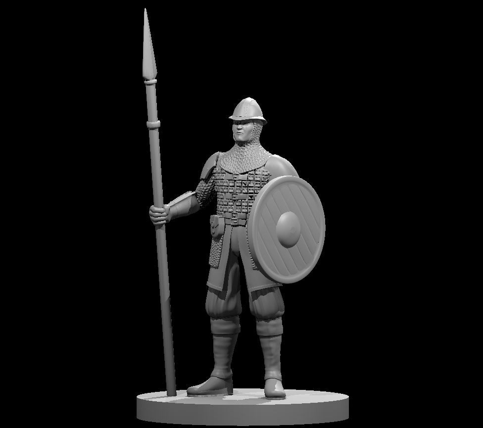 Guard Male Townsfolk NPC Fighter 28mm Scale DND D&D Tabletop Mini