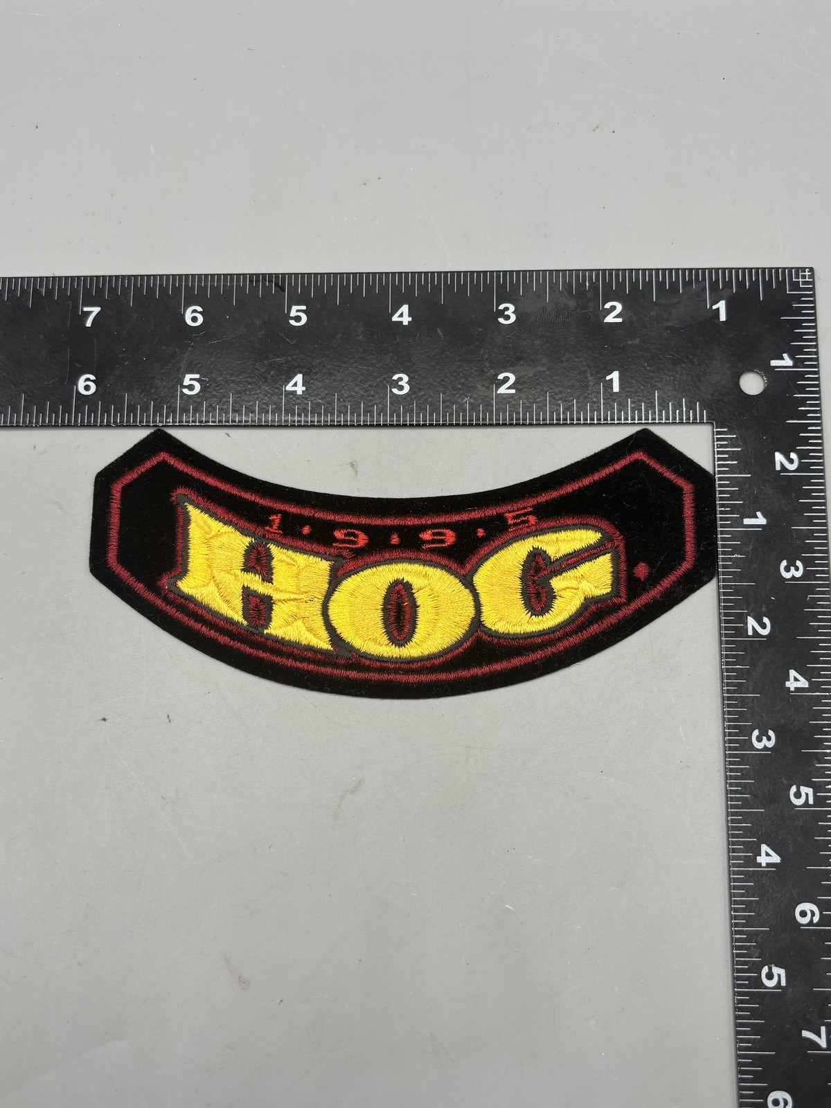 Vintage 1995 Harley-Davidson HOG Embroidered Motorcycle Rocker Patch Collectible