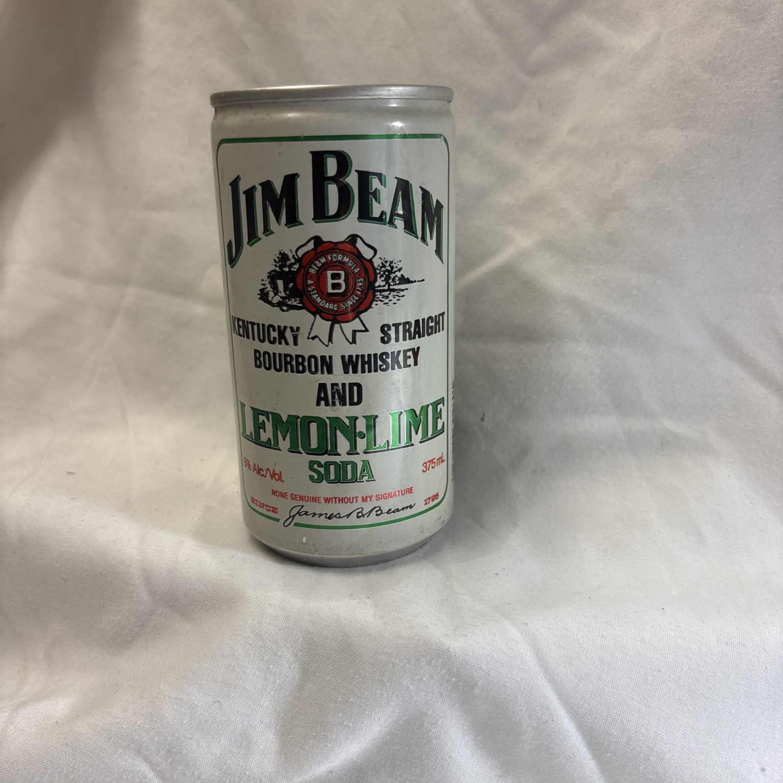 Jim Beam Lemon Lime Soda Can. Sealed But Partially Empty.