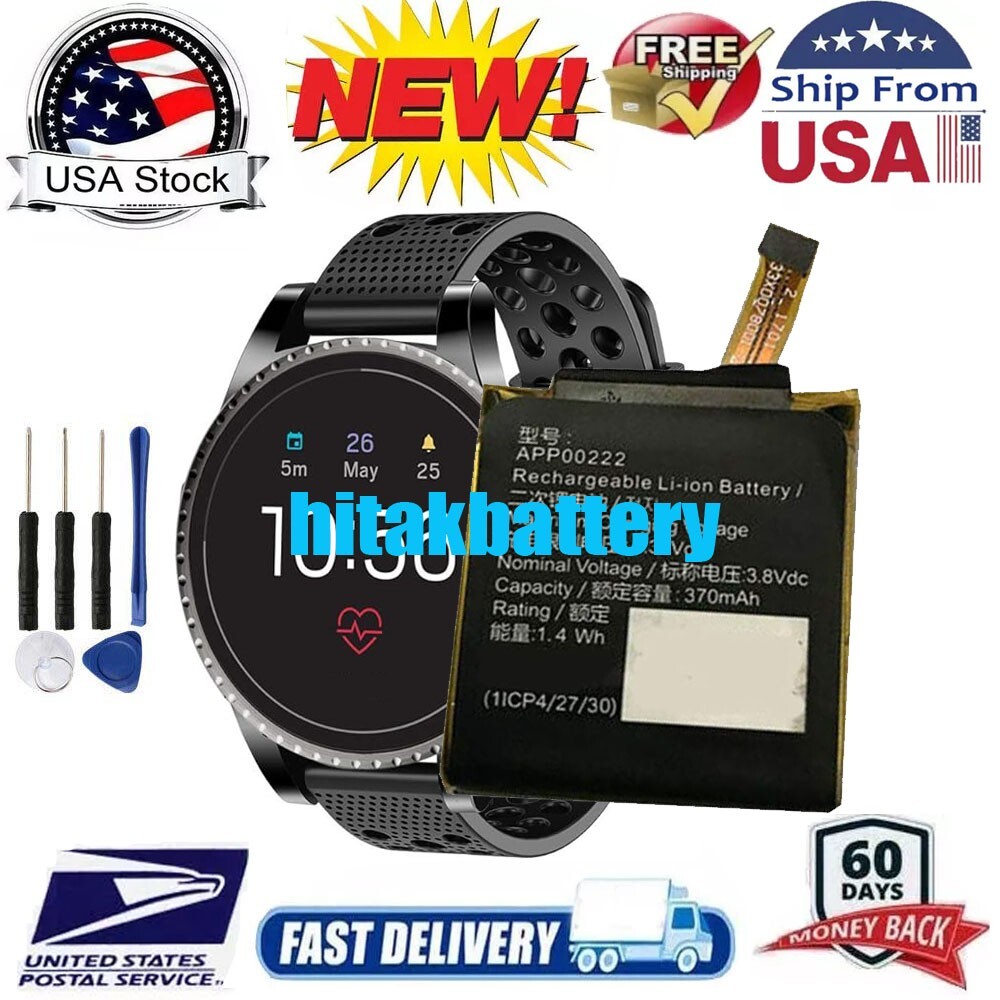 For Michael Kors Access Grayson MK5025 Battery Replacement APP00222 370mAh tools