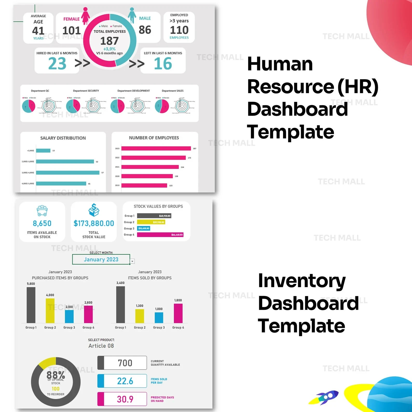 12 EXCEL KPI Data Dashboard | EXCEL Dashboard | Ready to use | Multipurpose use