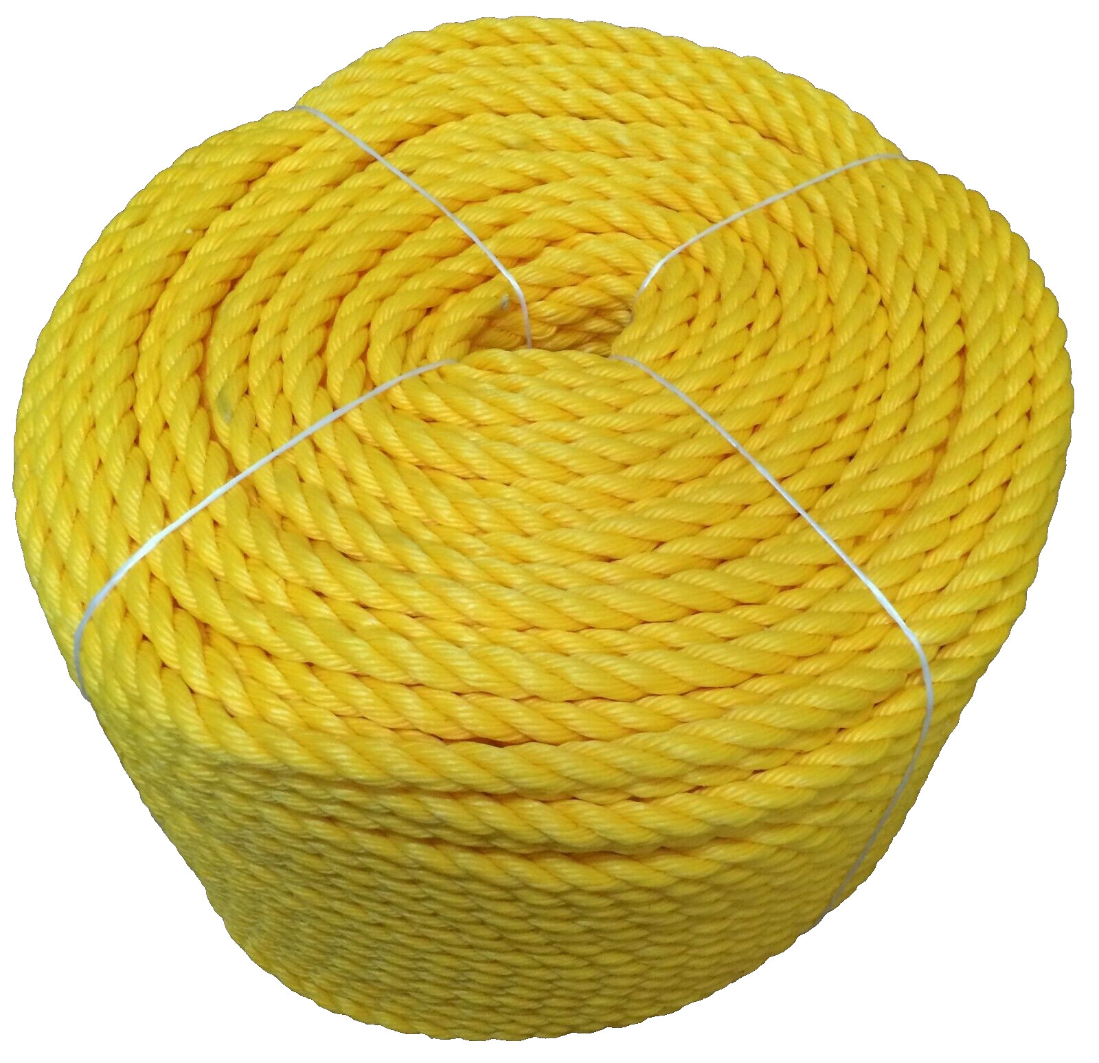 COIL of 1/2" X 600' Yellow Polypropylene Rope Poly Boat Dock Work Tree Twisted