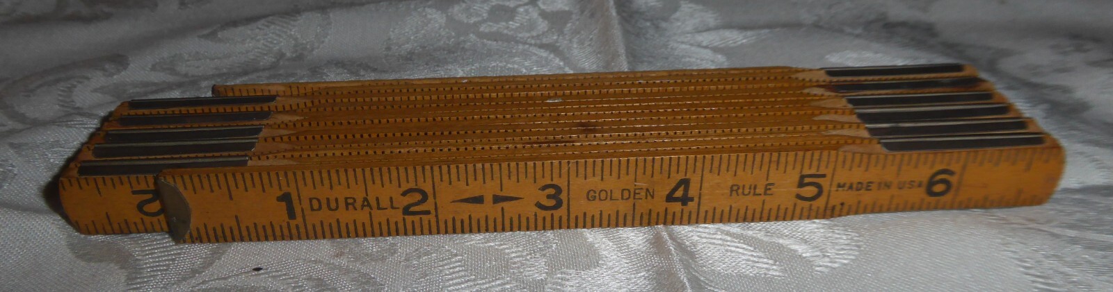 Vintage Folding Box Ruler - Durall Golden Rule Box Ruler