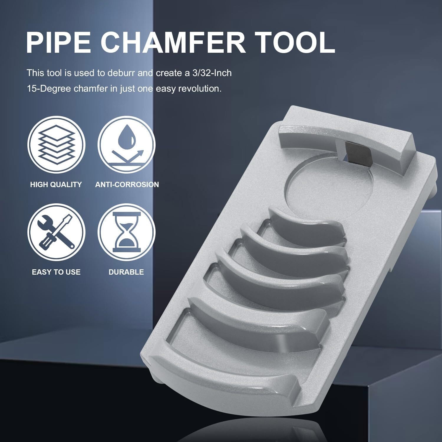 Plastic Pipe Reamer Deburring Reed Tool PVC Chamfer Tool 1 1/4'' to 4''