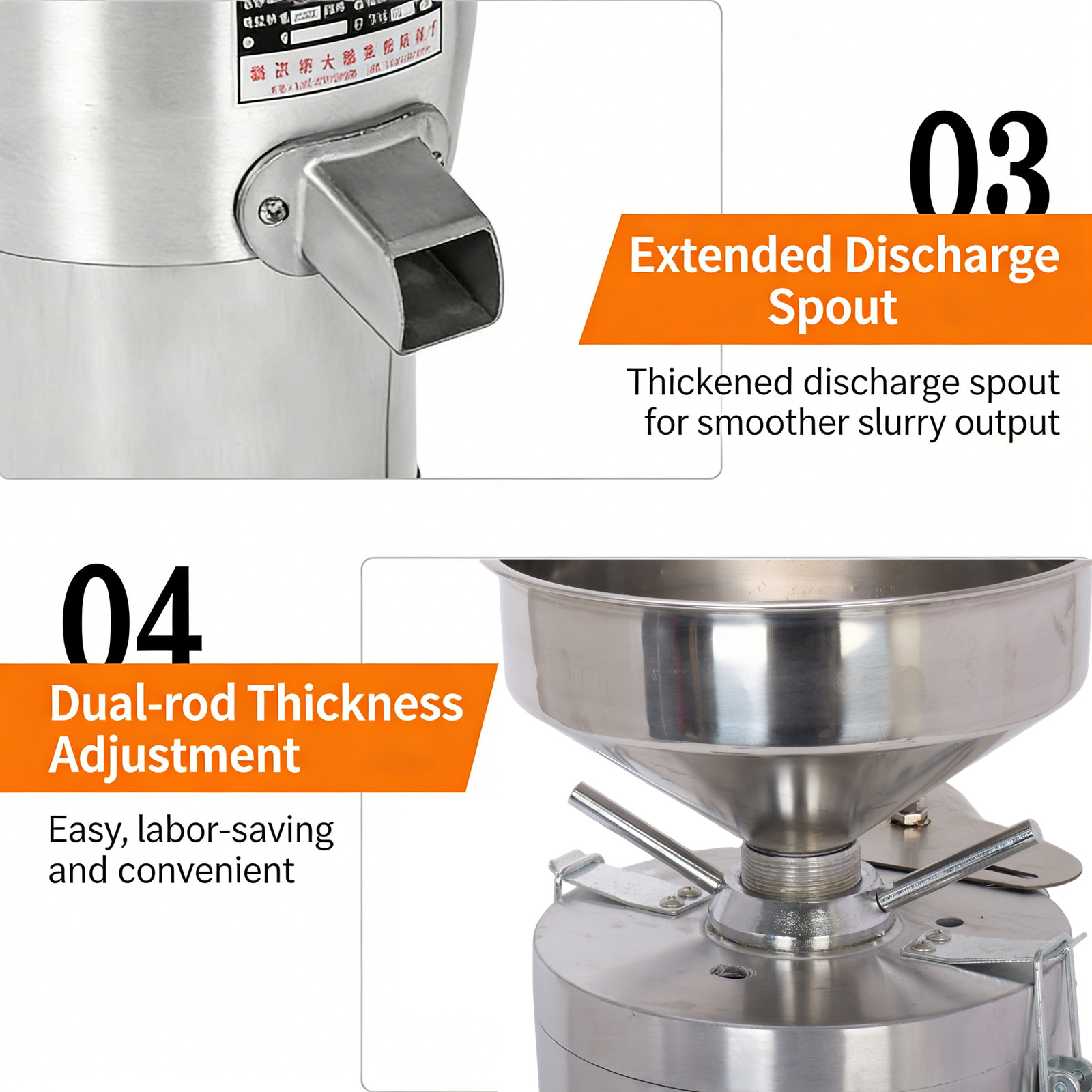 Stainless Steel Slag Separated Soybean Milk Maker Soybean Grinding Machine