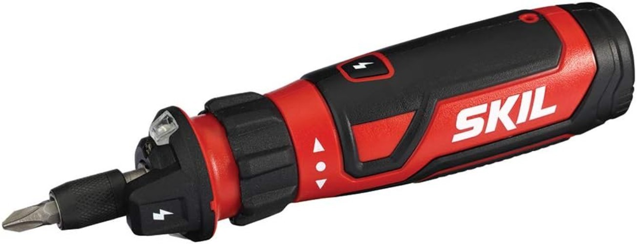 Compact Rechargeable 4V Screwdriver with Circuit Sensor and 45 Bits – LED Light